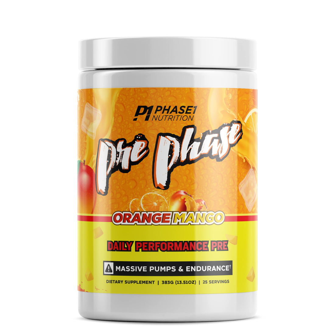 Pre Phase Daily Driver Orange Mango Pre Workout with 325mg Caffeine, Vitamin B12 Phase One Nutrition buy supplements canada