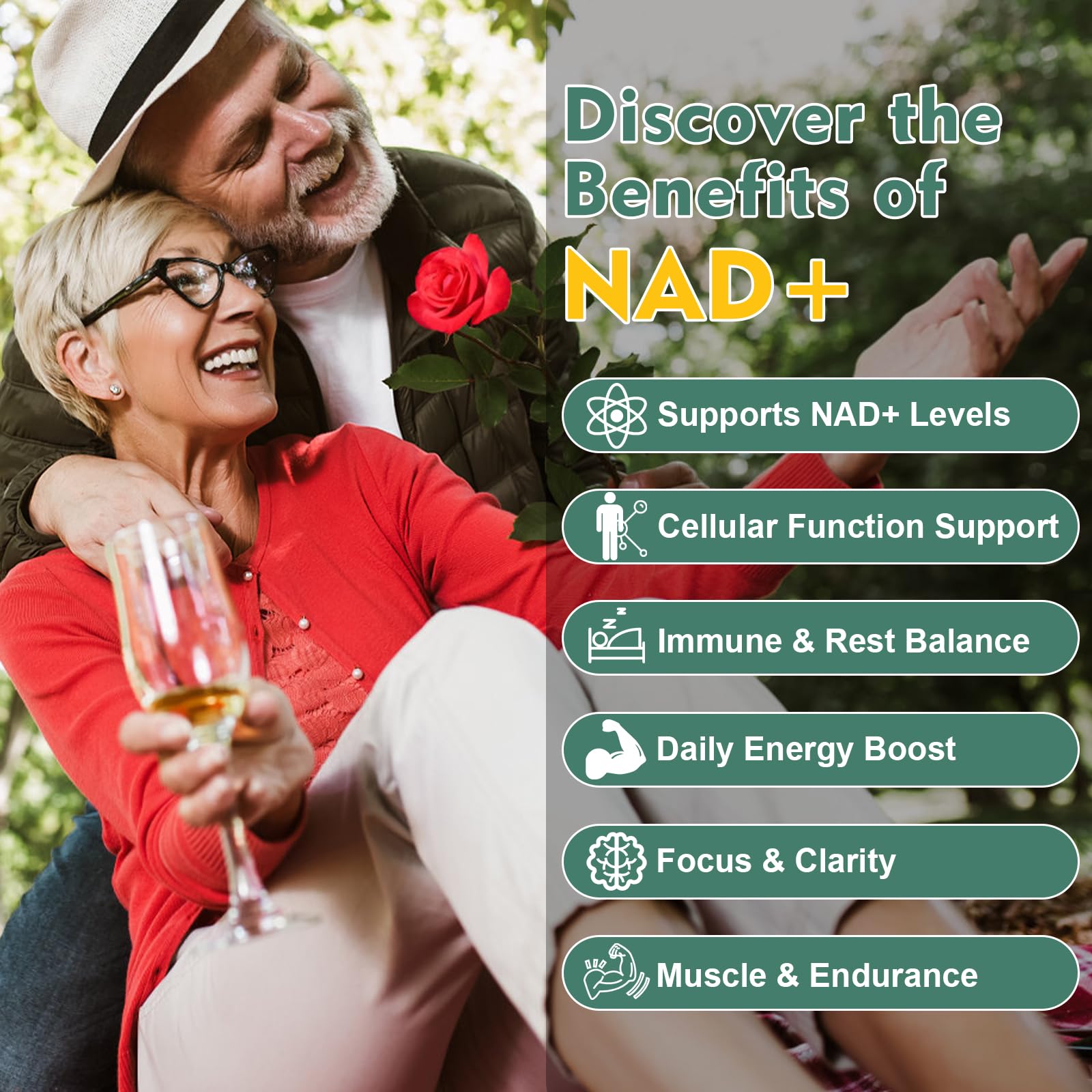 NAD Supplement 500mg, Pure Organic NAD+ Supplement for Women & Men, NAD+ with Trans-Resveratrol & CoQ10 & Quercetin for Cellular Energy & Healthy Aging, NMN Alternative (90 Vegan Caps) VitaHarbor buy supplements canada