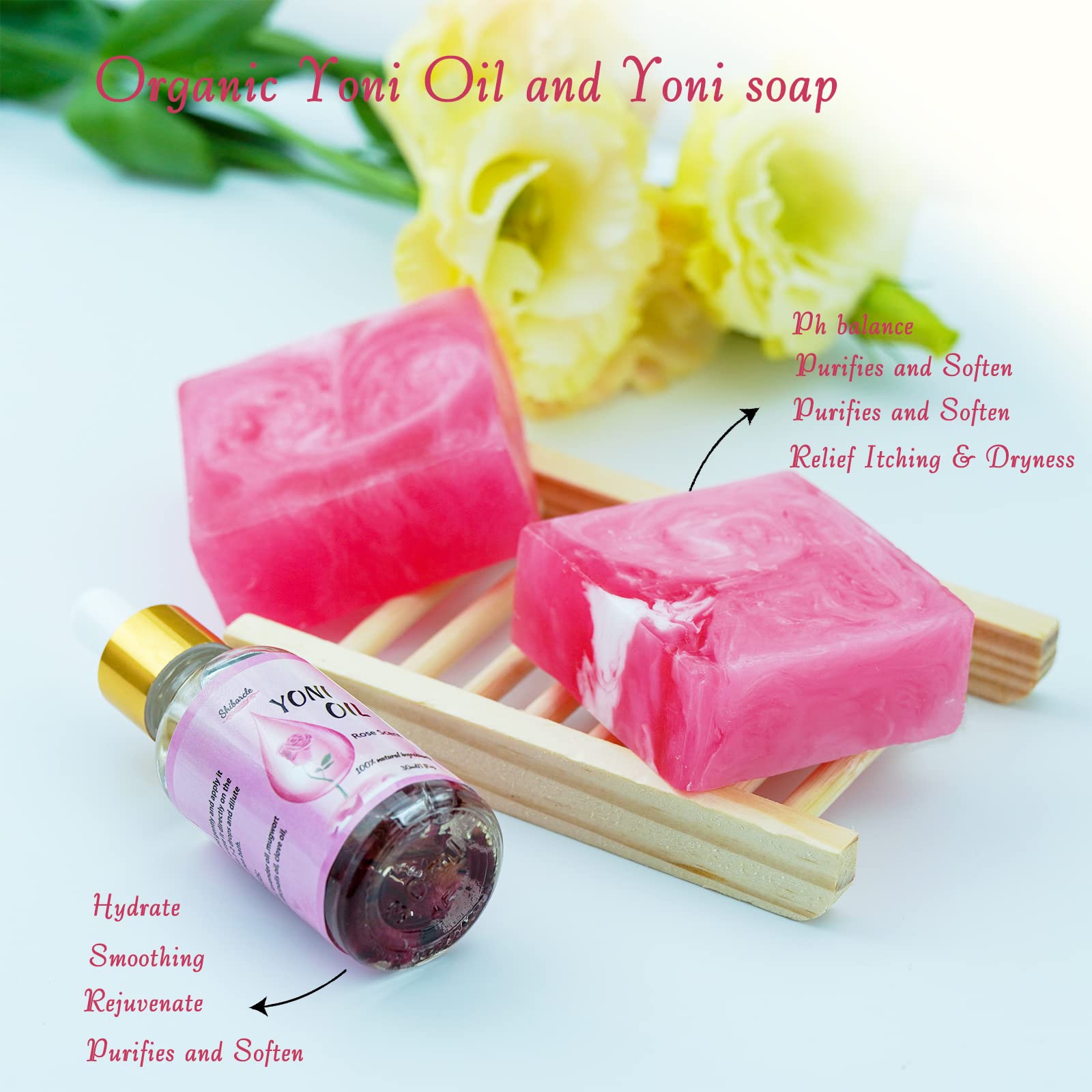 Yoni Soap Bars and Natural Yoni Oil Set, Yoni Oil Vaginal Wash for Women Feminine Wash Vaginial Shibarcle buy supplements canada