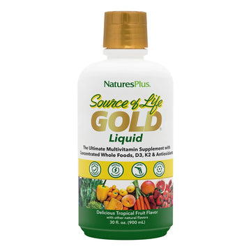 NaturesPlus Source of Life Gold Multivitamin Liquid 30 oz Supports Energy Production, Healthy Immune System & Well-Being Includes Vitamins D3, B12, K2 NaturesPlus buy supplements canada