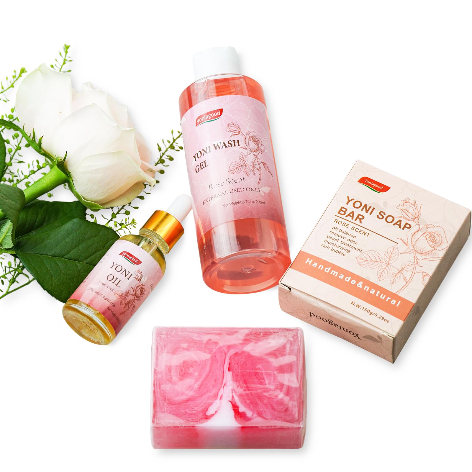 4 pack Yoni Wash Yoni Essential Oil Soap for Women Set, 2 * 30ml Feminine Oil, 6.7 fl.oz Feminine Wash yoniagood buy supplements canada