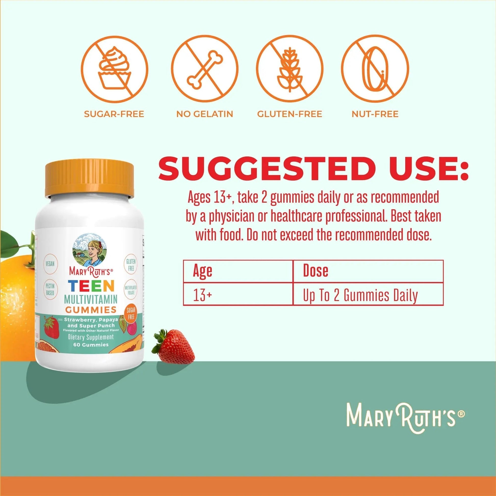 MaryRuth Organics Multivitamin for Teens | Teen Multivitamin Multimineral Gummies with Vitamin B, C, D and E, Biotin, Zinc MaryRuth Organics buy supplements canada