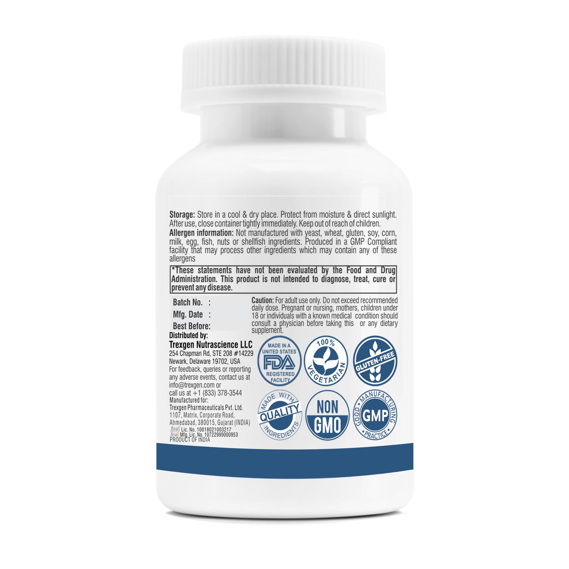 Trexgenics SYNERGISTIC & ADVANCED PCOS Support Myo-Inositol 1000 mg, D-Chiro Trexgenics buy supplements canada