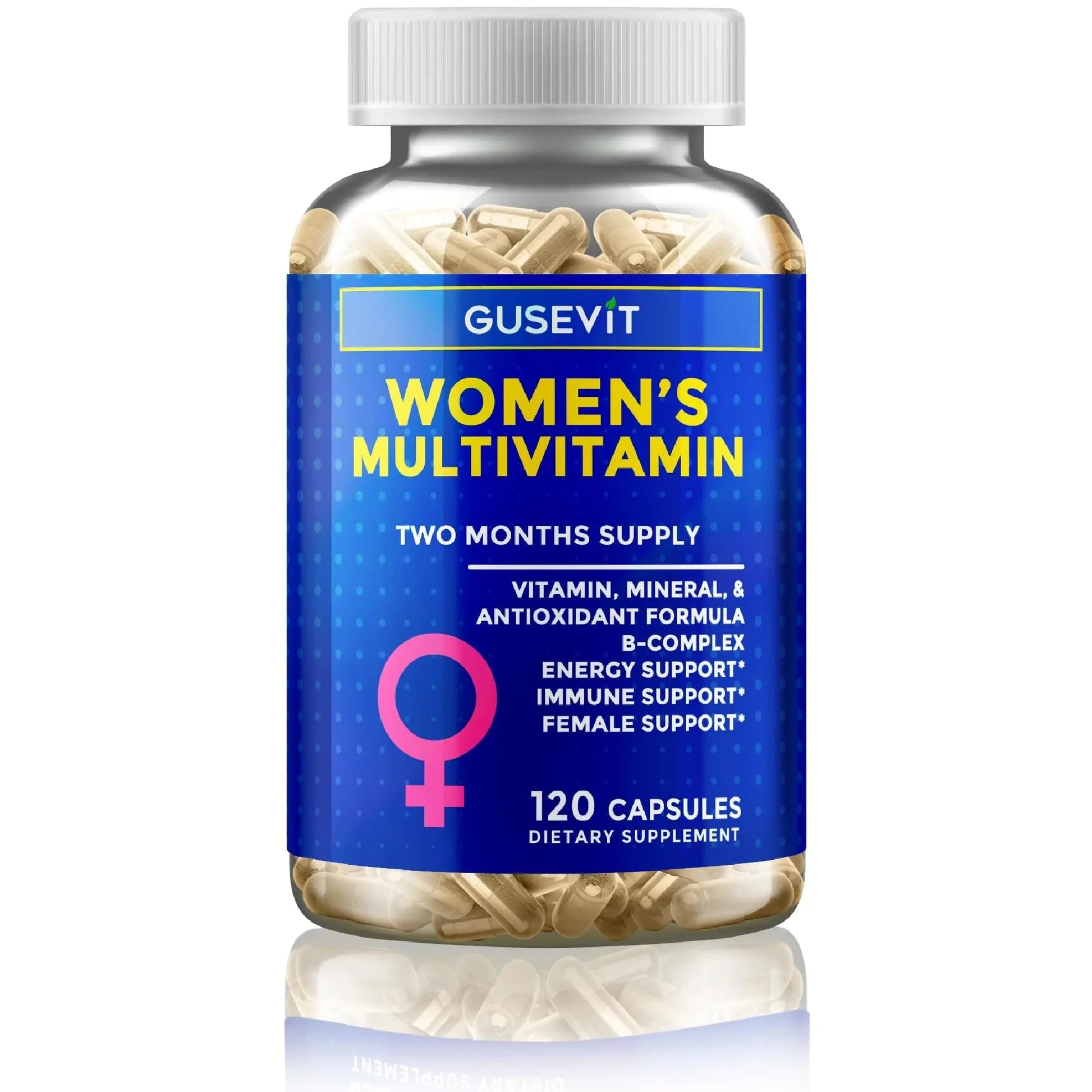 Gusevit 37-in-1 Women's Multivitamin for Immune & Stress Support, Energy Booster, Bone & Skin Health & Hair Growth | Gusevit buy supplements canada