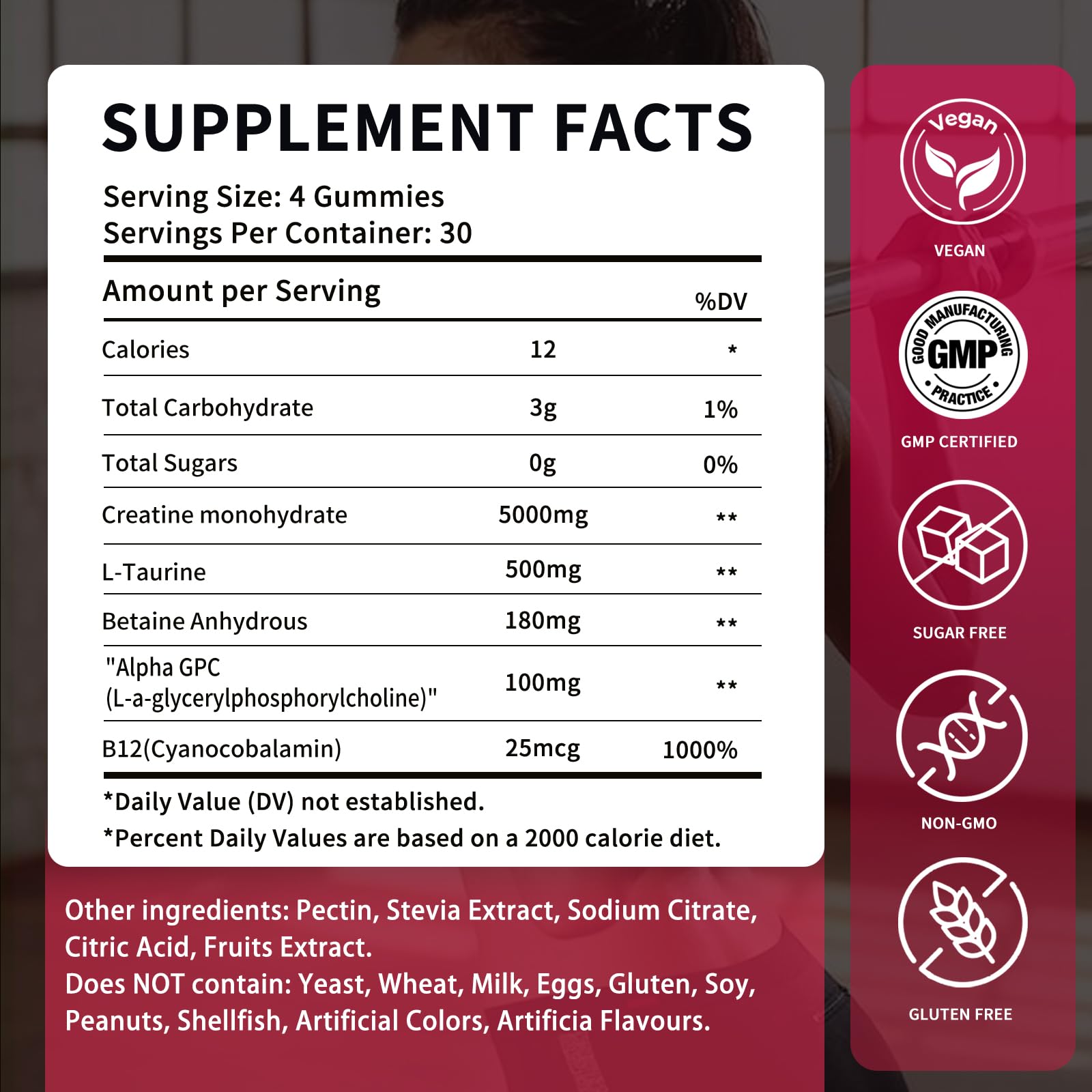 OUYIYUA Creatine Monohydrate Gummies 5000mg for Men & Women - Sugar Free Pre-Workout Supplement, Chewables for Muscle Strength, Muscle Builder, Energy Boost, OUYIYUA buy supplements canada