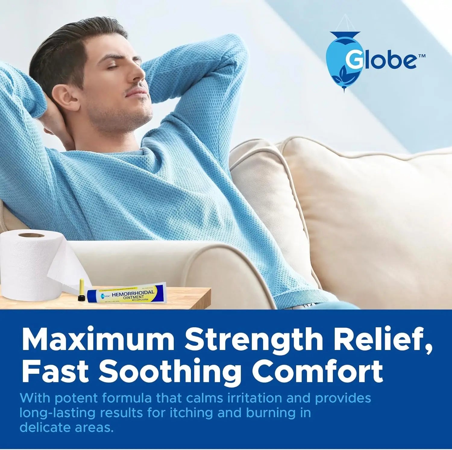 Globe Hemorrhoidal Ointment, Phenylephrine HCl, Petrolatum, Mineral Oil, Relief from Burning, Itching and Discomfort of Hemorrhoids, 2 Ounces (4 Pack) Globe buy supplements canada