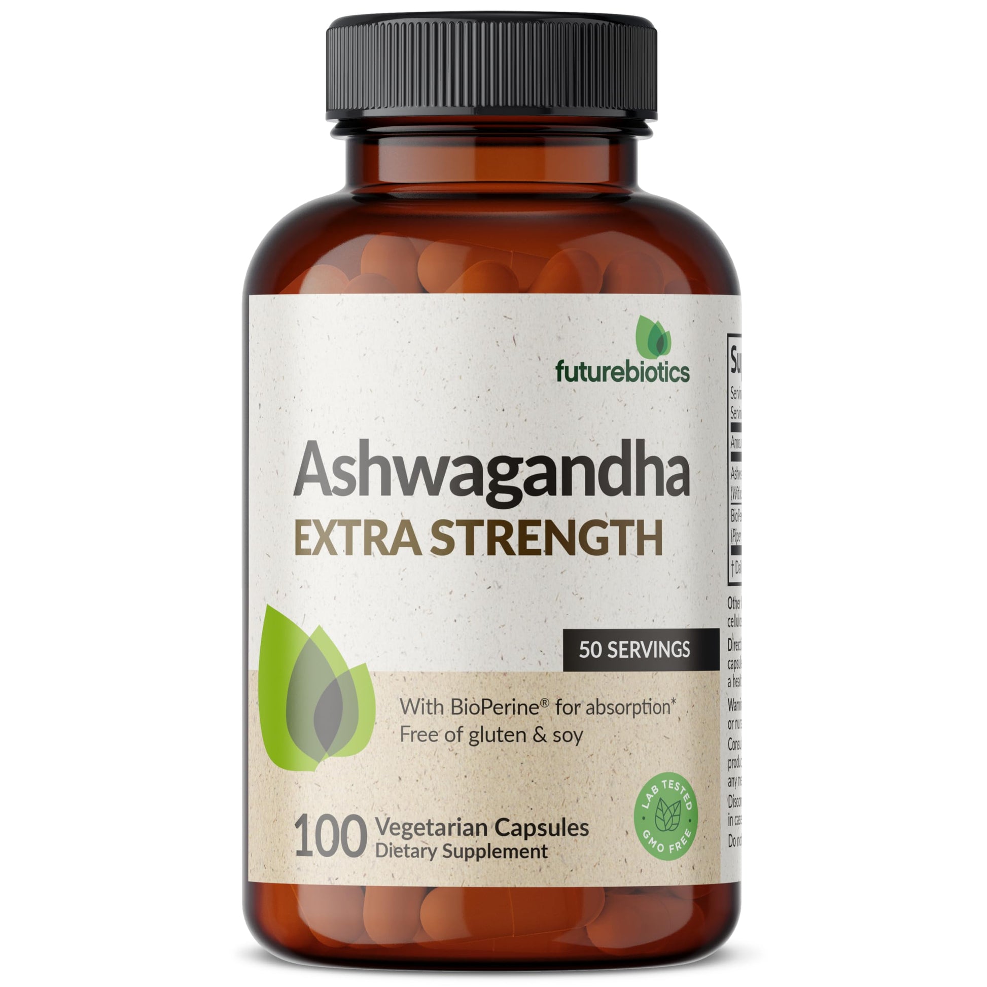 Futurebiotics Ashwagandha Extra Strength Stress & Mood Support with BioPerine - Non GMO Formula, 100 Vegetarian Capsules Futurebiotics buy supplements canada