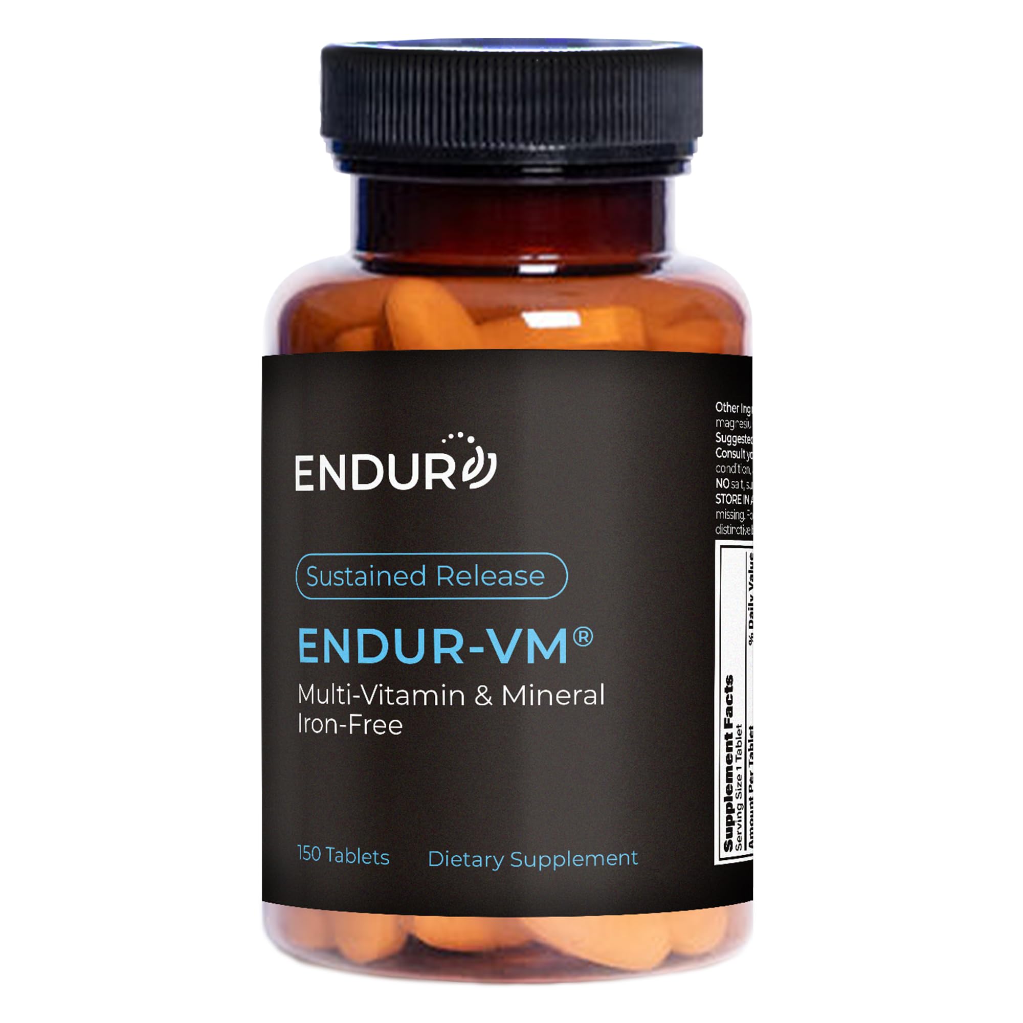ENDUR-VM - Multivitamin Vitamin A, C, D, E, B12 & Zinc (Without Iron) SR (Sustained Release) 22 Essential Nutrients to Support Overall Wellness for Men & Postmenopausal Women - 150 Tablets Endurance Products buy supplements canada