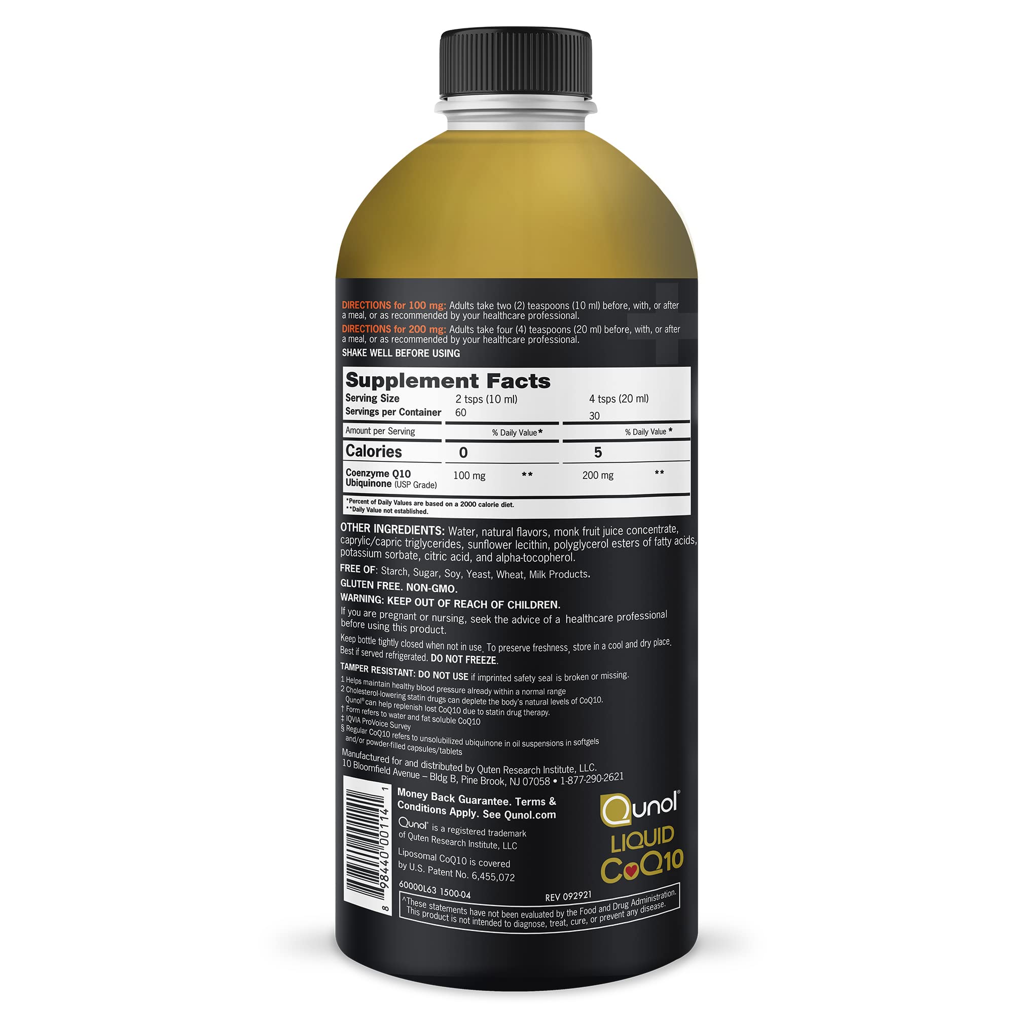 Qunol Liquid CoQ10 100mg, Superior Absorption Natural Supplement Form of Coenzyme Qunol buy supplements canada