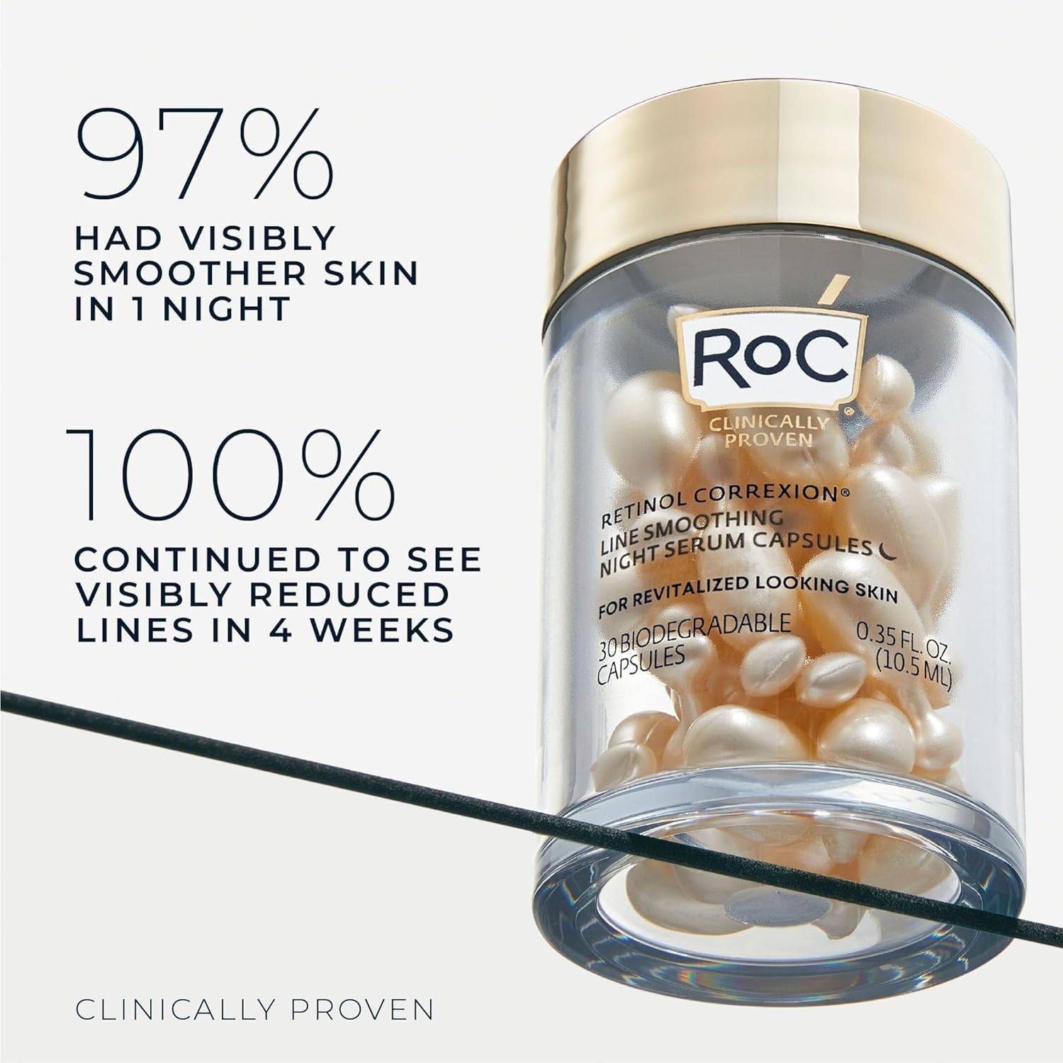 RoC Retinol Correxion Anti-Aging Wrinkle Night Serum, Retinol Serum for Face, Daily Treatment for Fine Lines RoC buy supplements canada