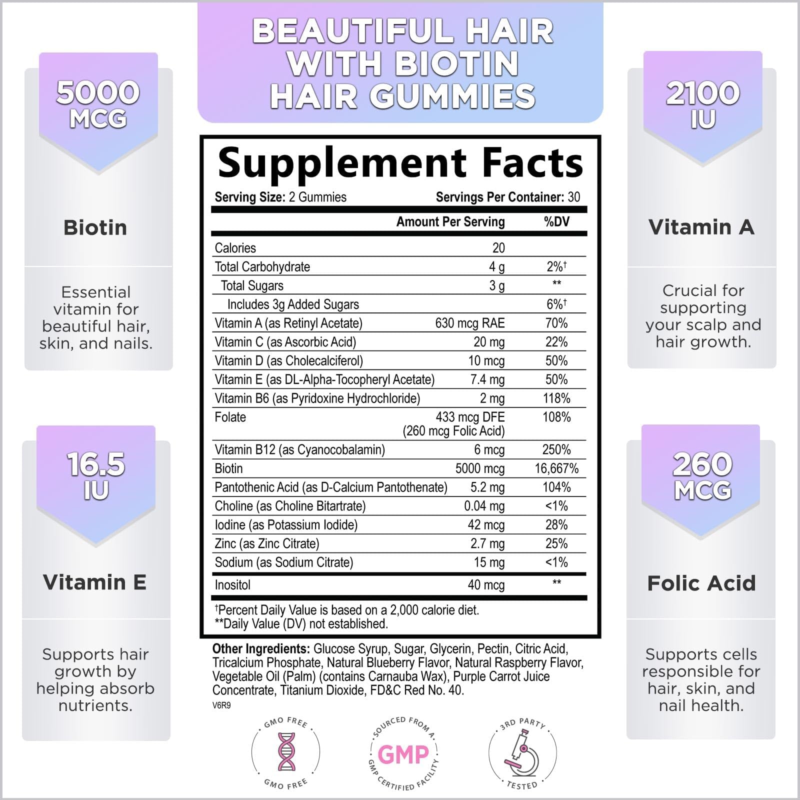 Hello Lovely! Hair Vitamins Gummies with Biotin 5000 mcg Vitamin E & C Support Hair Growt Hello Lovely! buy supplements canada