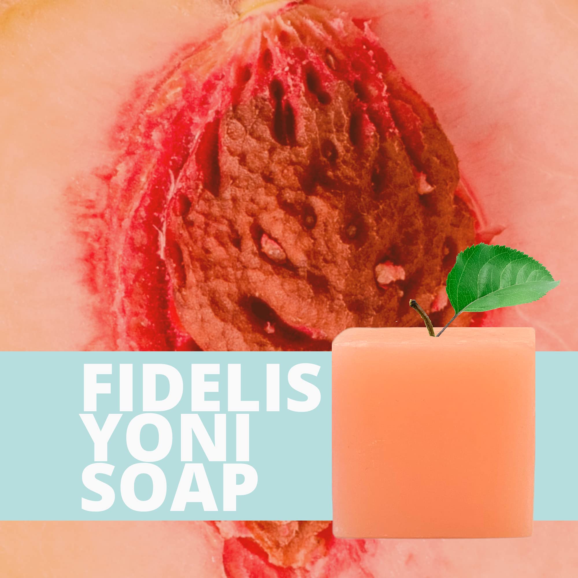 Fidelis Yoni Soap Bar (2 Pack) 3.5 Oz pH Balanced V Clean Natural Feminine Wash (Peach) Fidelis buy supplements canada