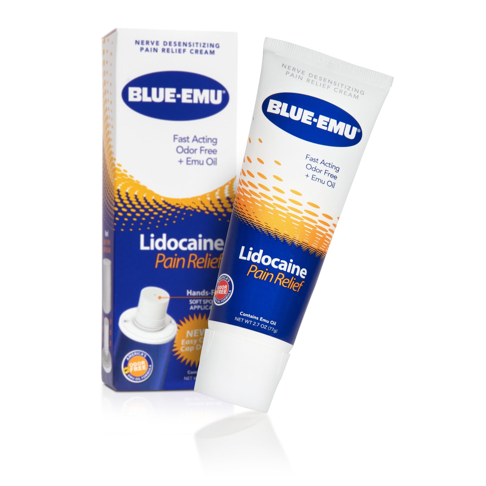 BLUE-EMU Lidocaine Pain Relief Cream for Fast, Numbing Relief, 2.7 Oz, 1 Pack BLUE-EMU buy supplements canada