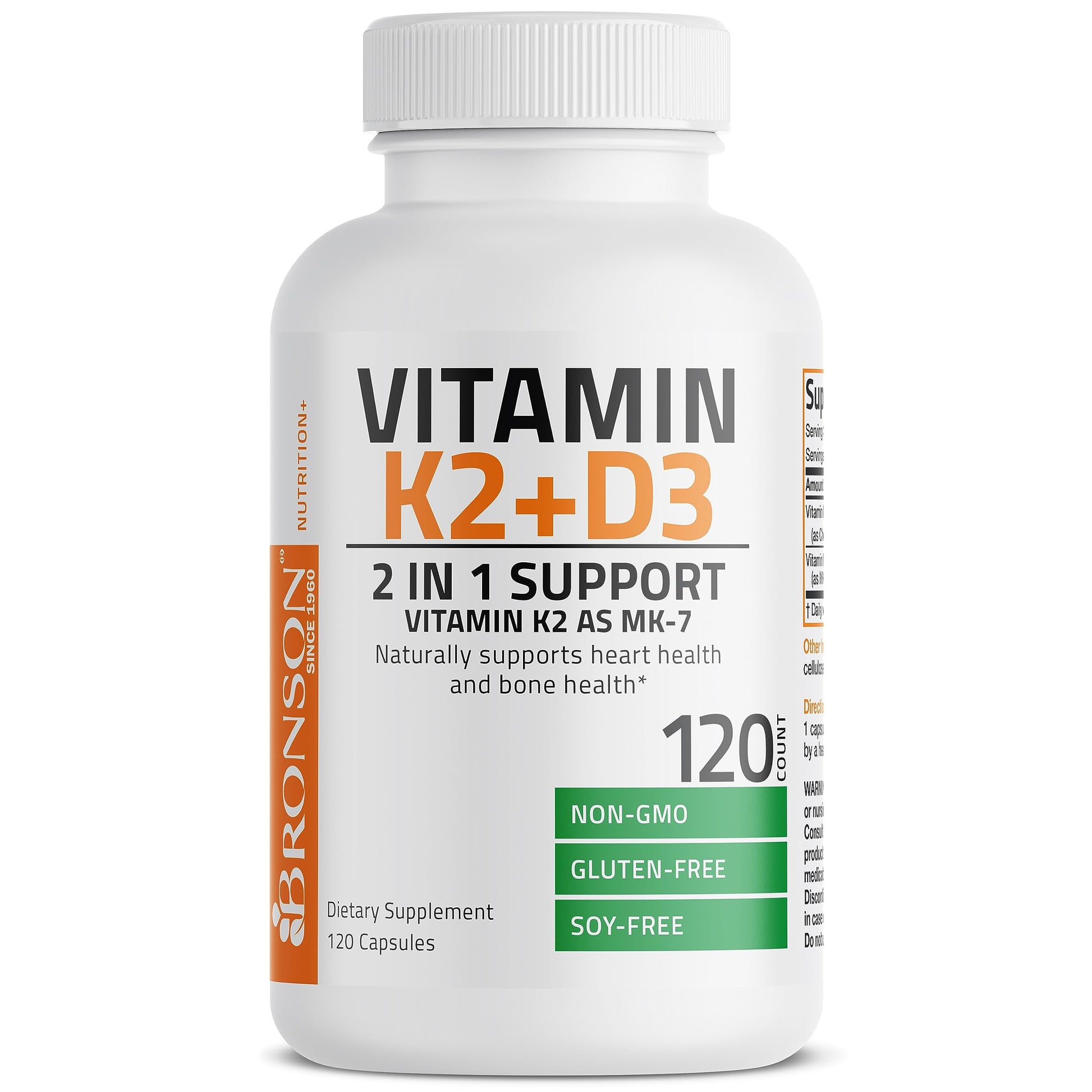 Bronson Vitamin K2 (MK7) with D3 Supplement Non-GMO Formula 5000 IU Vitamin Bronson buy supplements canada