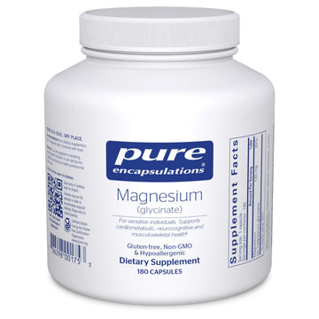 Pure Encapsulations Magnesium (Glycinate) - Supplement to Support Stress Relief, Sleep, Heart Health, Nerves, Muscles, and Metabolism* - with Magnesium Glycinate - 180 Capsules Pure Encapsulations buy supplements canada