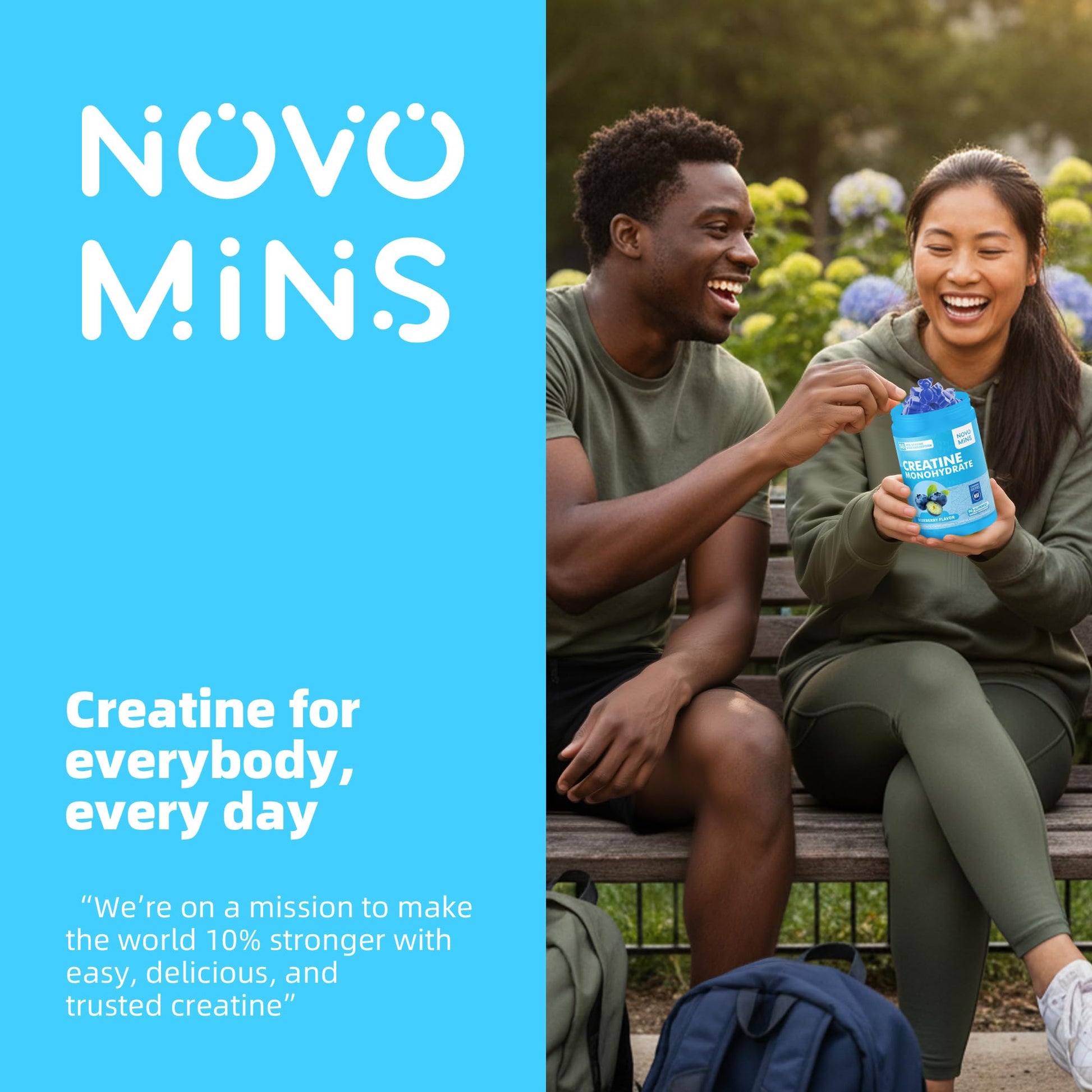 novomins Creatine Monohydrate Gummies 5000mg for Men & Women, Chewables Creatine Monohydrate for Muscle Strength, Muscle Builder, Energy Boost, Pre-Workout Supplement novomins buy supplements canada