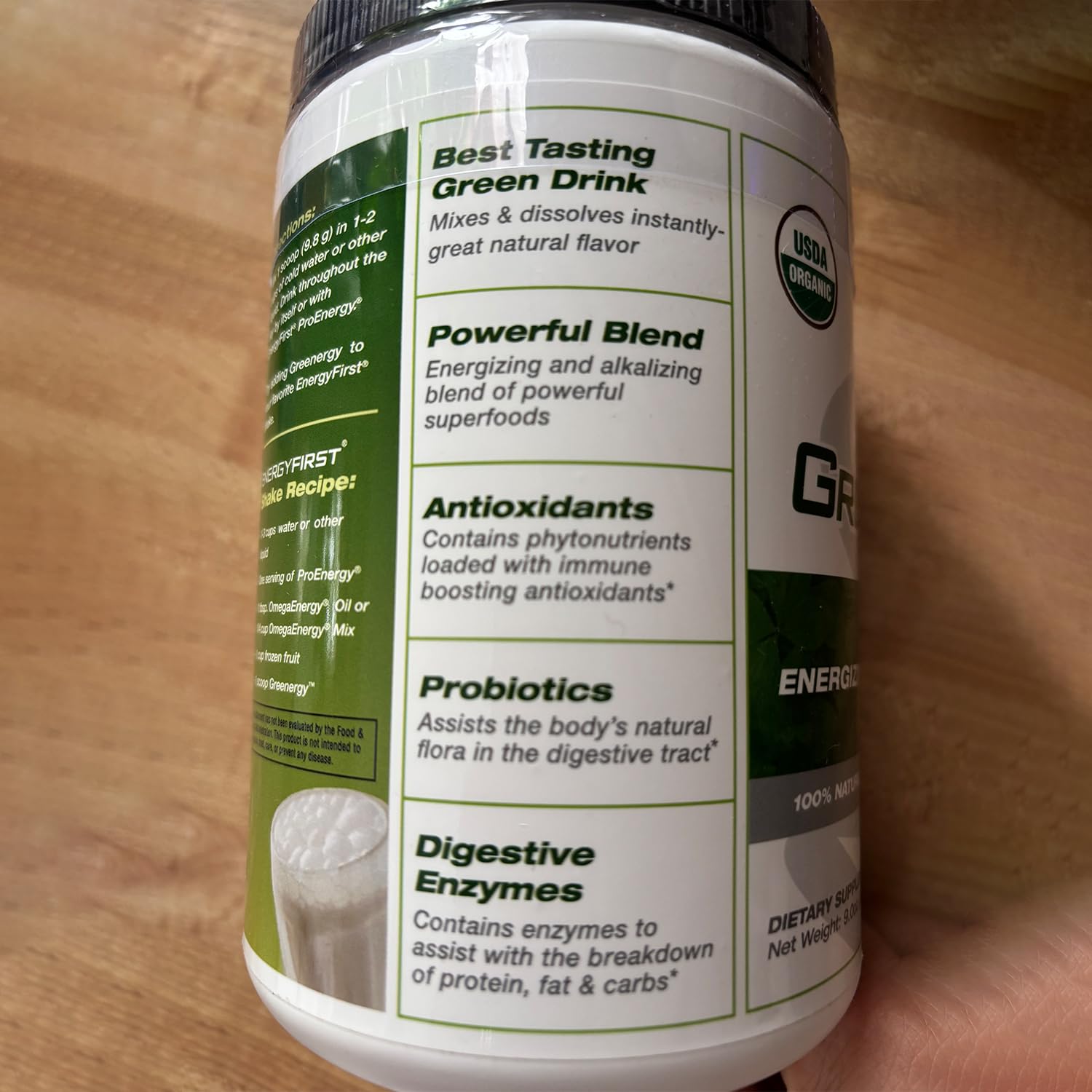 EnergyFirst Energize and Detoxify Greenergy Organic Superfood Powder - Vegan, Gluten-Free, Sugar-Free, Non-GMO - 30 Servings for Daily Energy & Immunity Boost! EnergyFirst buy supplements canada