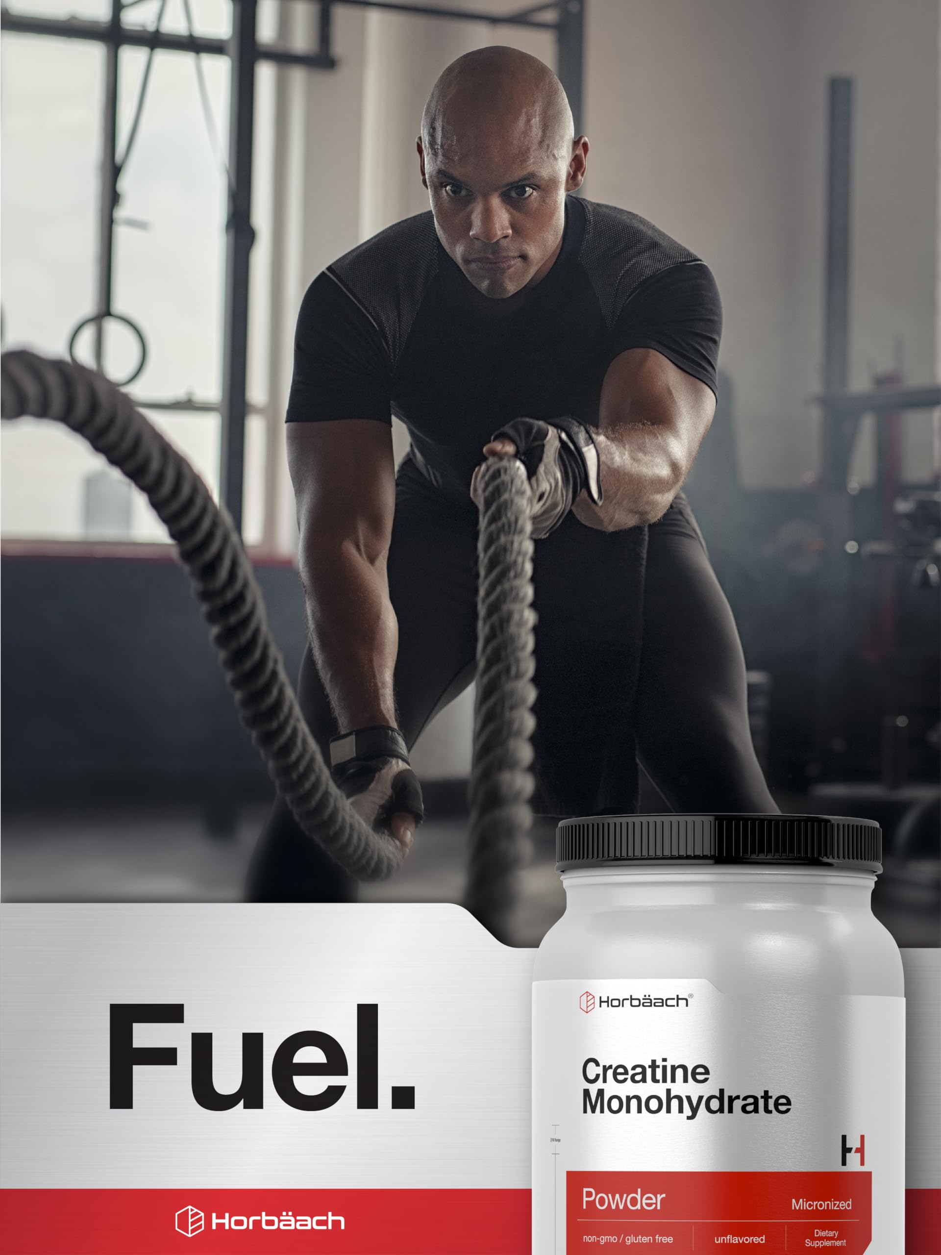 Horbäach Creatine Monohydrate Powder | 2.2lbs (35.2 oz) | Micronized and Unflavored | Vegetarian, Non-GMO, and Gluten Free Supplement Horbäach buy supplements canada