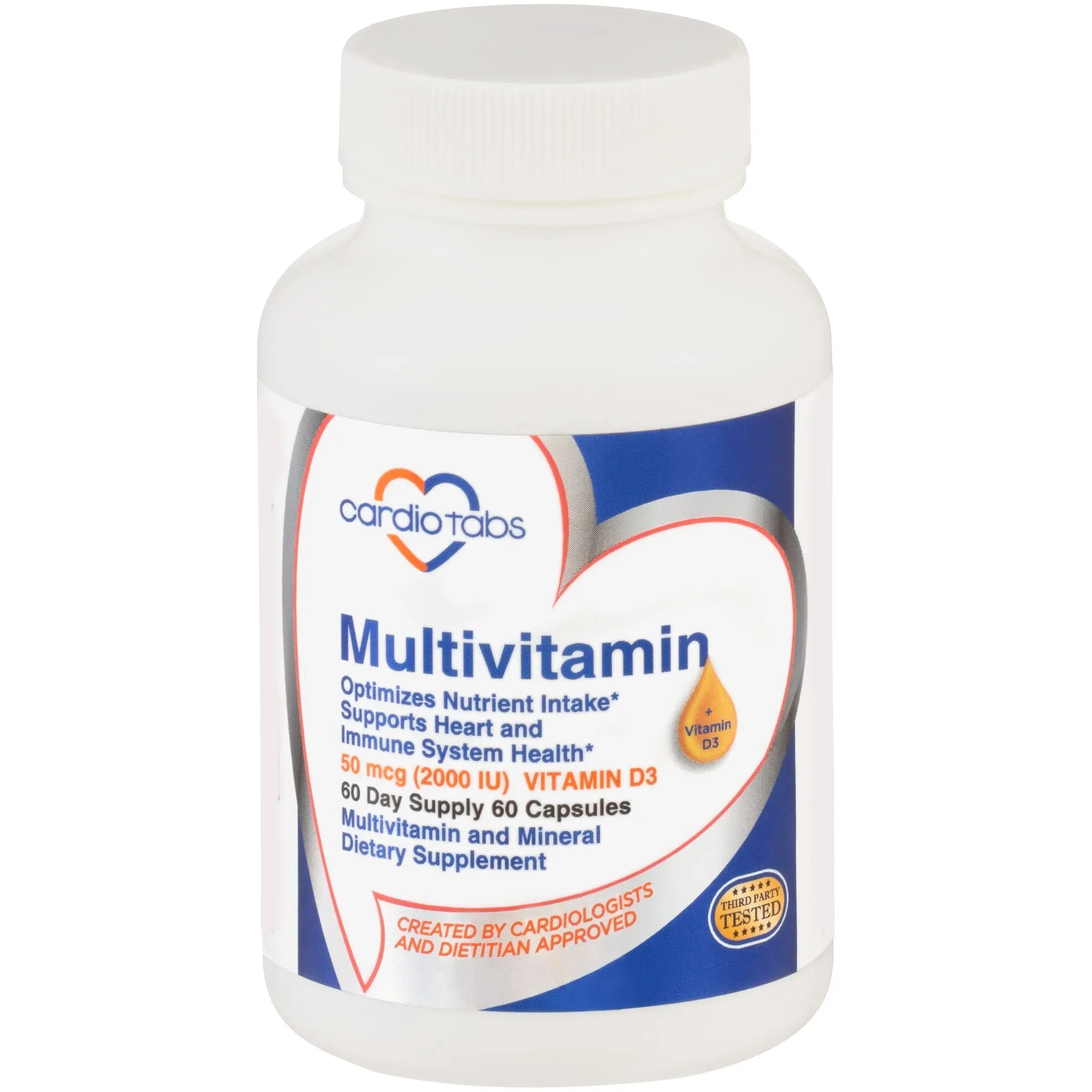 Cardiotabs Multivitamin - Heart and Immunity Supplements for Men & Women, Multivitamin for Men & Women, with Minerals B-Vitamin Complex CardioTabs buy supplements canada