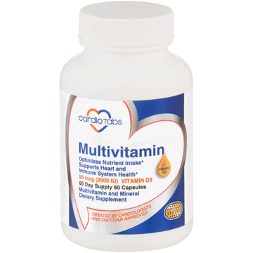 Cardiotabs Multivitamin - Heart and Immunity Supplements for Men & Women, Multivitamin for Men & Women, with Minerals B-Vitamin Complex CardioTabs buy supplements canada