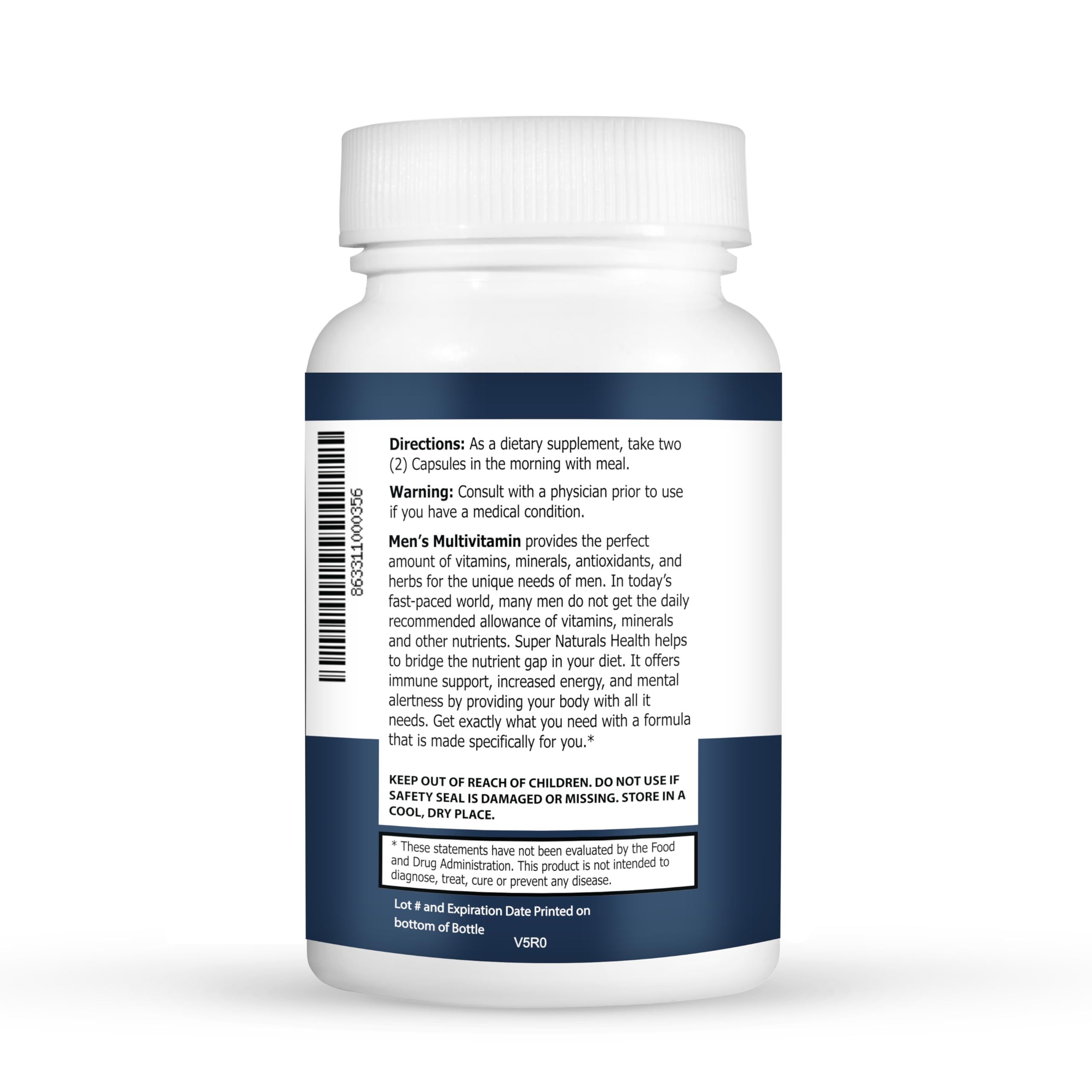Super Naturals Men's Daily Multivitamin Energy Enhancer and Immune System Support for Men (60 Capsules, 30 Day Supply) JLM NUTRITIONALS buy supplements canada