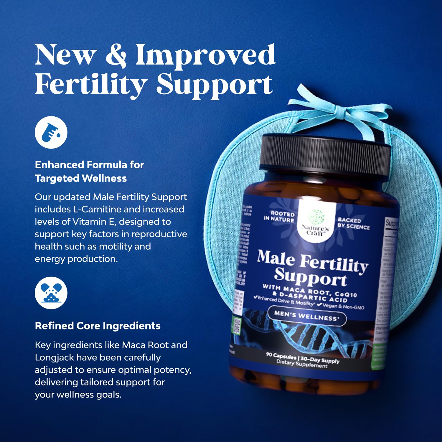 Pre Conception Male Fertility Supplement - Semen Volume Booster with CoQ10, Maca Root, Natures Craft buy supplements canada