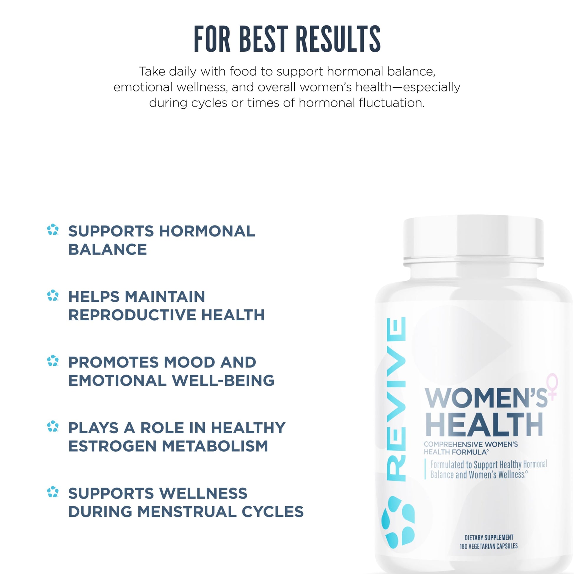 Revive MD Hormone Balance for Women – Hormone Support Supplement w/Myo-Inositol, Chaste Berry, DIM, Vitamins C & E, Evening Primrose Oil – Health & Hormonal Balance (180 Capsules, 30 Servings) Revive buy supplements canada
