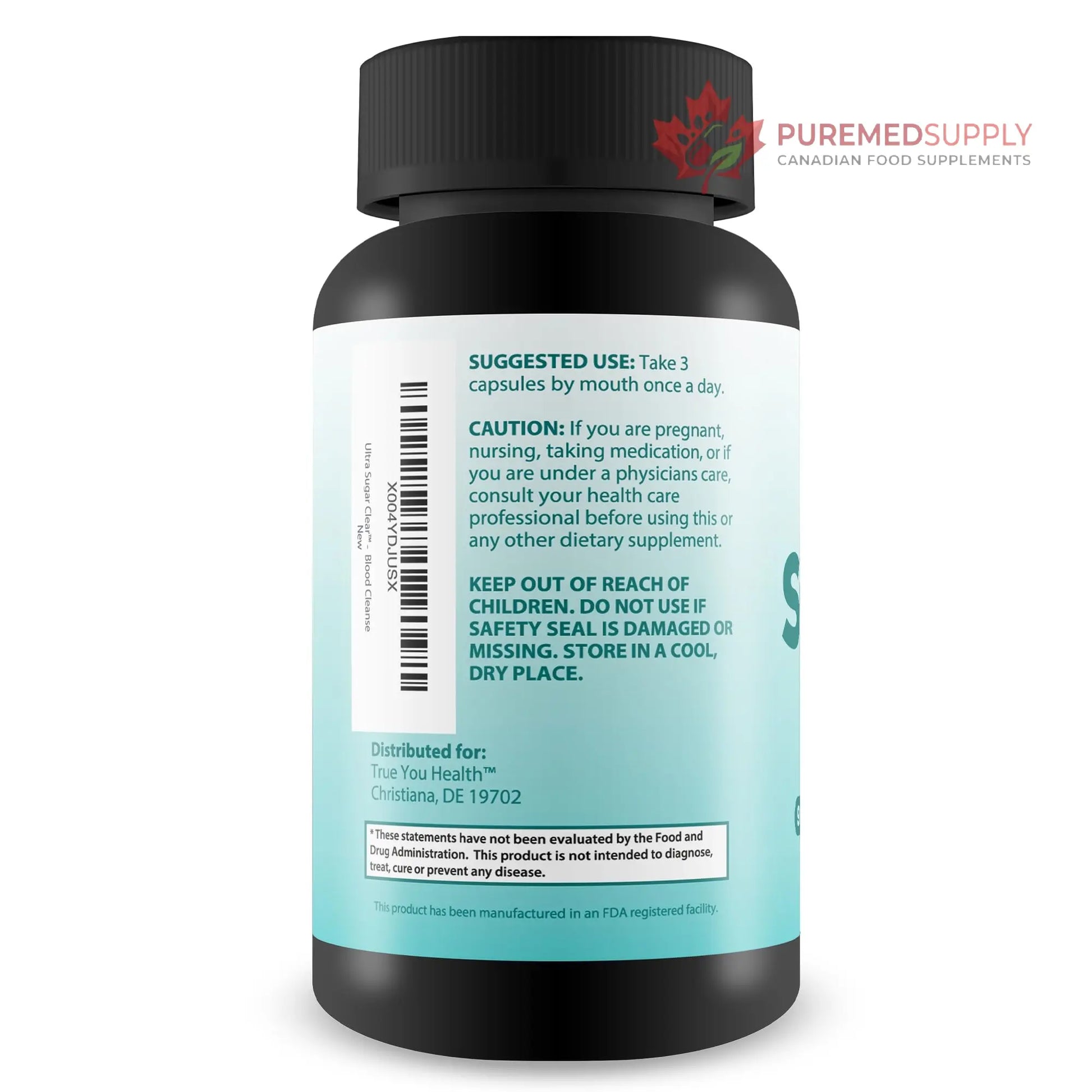 Ultra Sugar Clear - Our Best Blood Cleanse Detox Supplement - Bloodflow Support Supplement - Healthy Circulation Support Supplement - Sugar Balance Supplement - Sugar Health Blood Cleansing Formula True You Health buy supplements canada