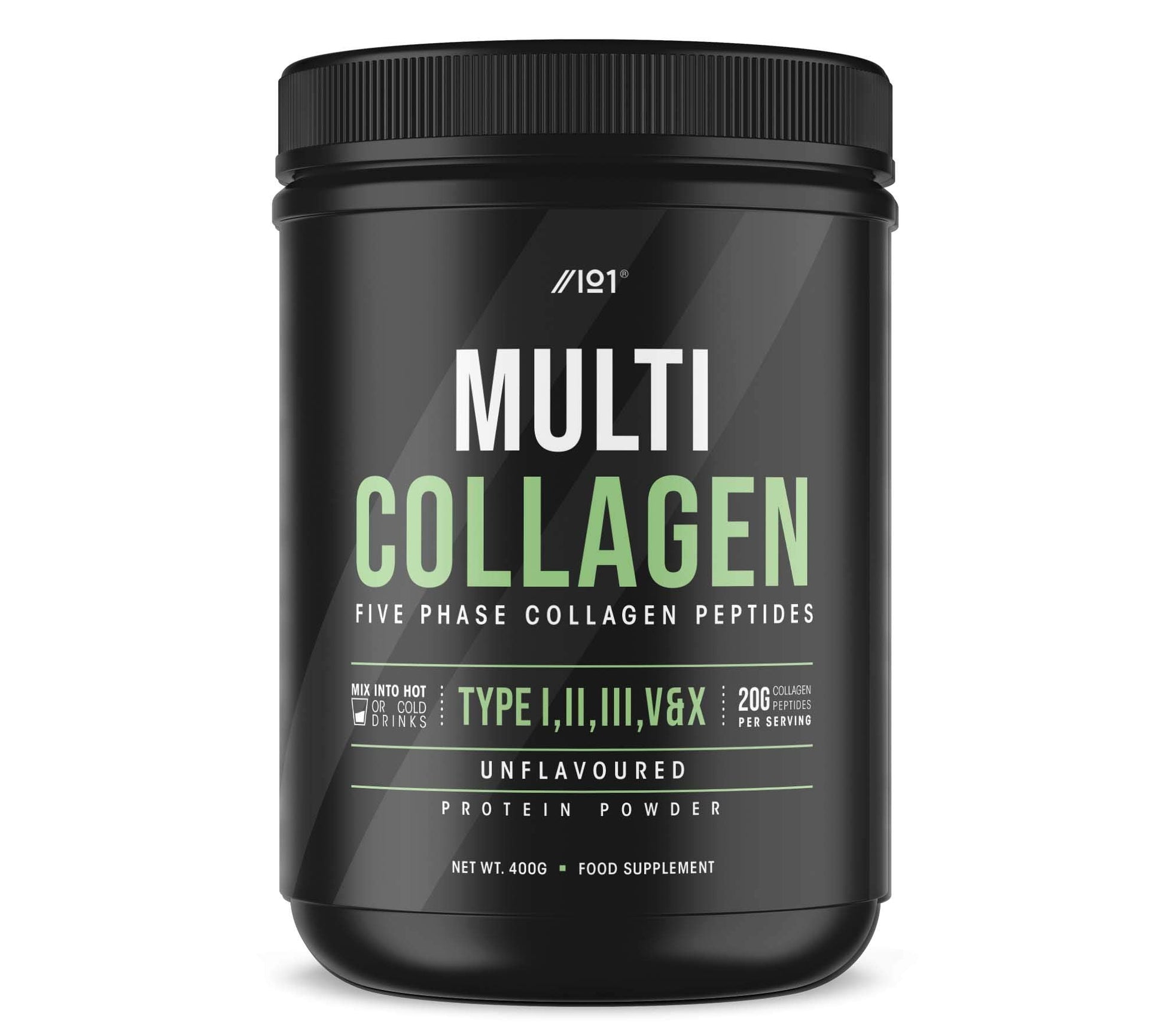 Multi Collagen Protein Powder (400g) - Types I, II, III, V & X - Hydrolyzed Grass Fed Bovine, Wild Caught Fish ALPHA01 buy supplements canada
