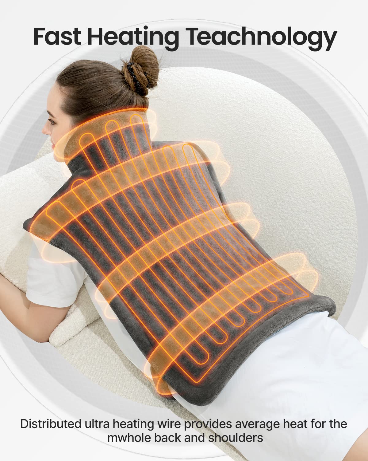RENPHO Weighted Heating Pad for Back Pain Relief, FSA HSA Eligible, Electric Heat Pads RENPHO buy supplements canada