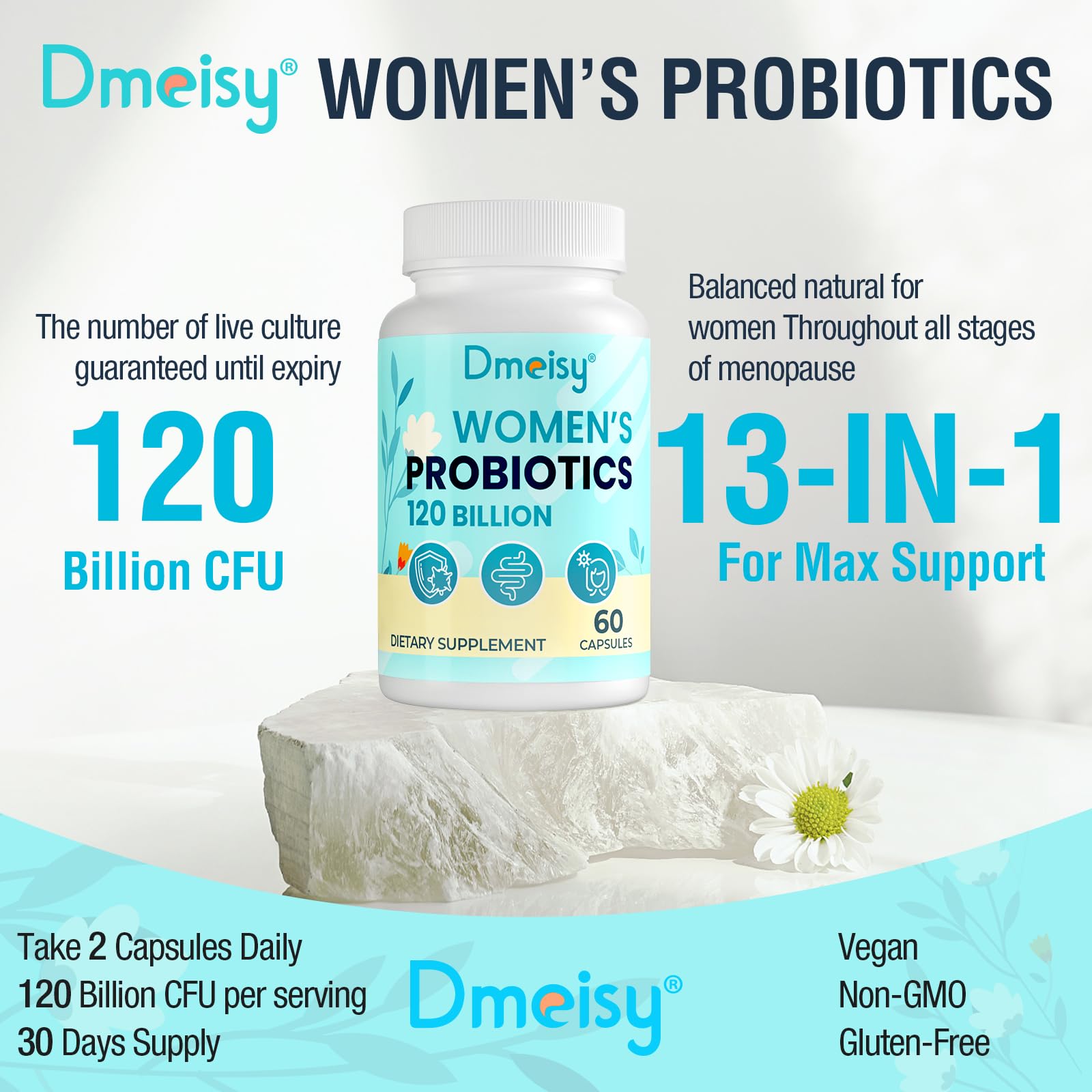 Dmeisy 120 Billion CFU Probiotic - Menopause Support Probiotics for Women, Natural Menopause Dmeisy buy supplements canada