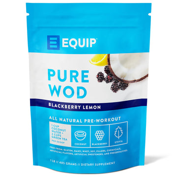 Equip Foods PureWOD All Natural Pre-Workout Powder - 200mg Green Tea Caffeine, BCAA Equip buy supplements canada