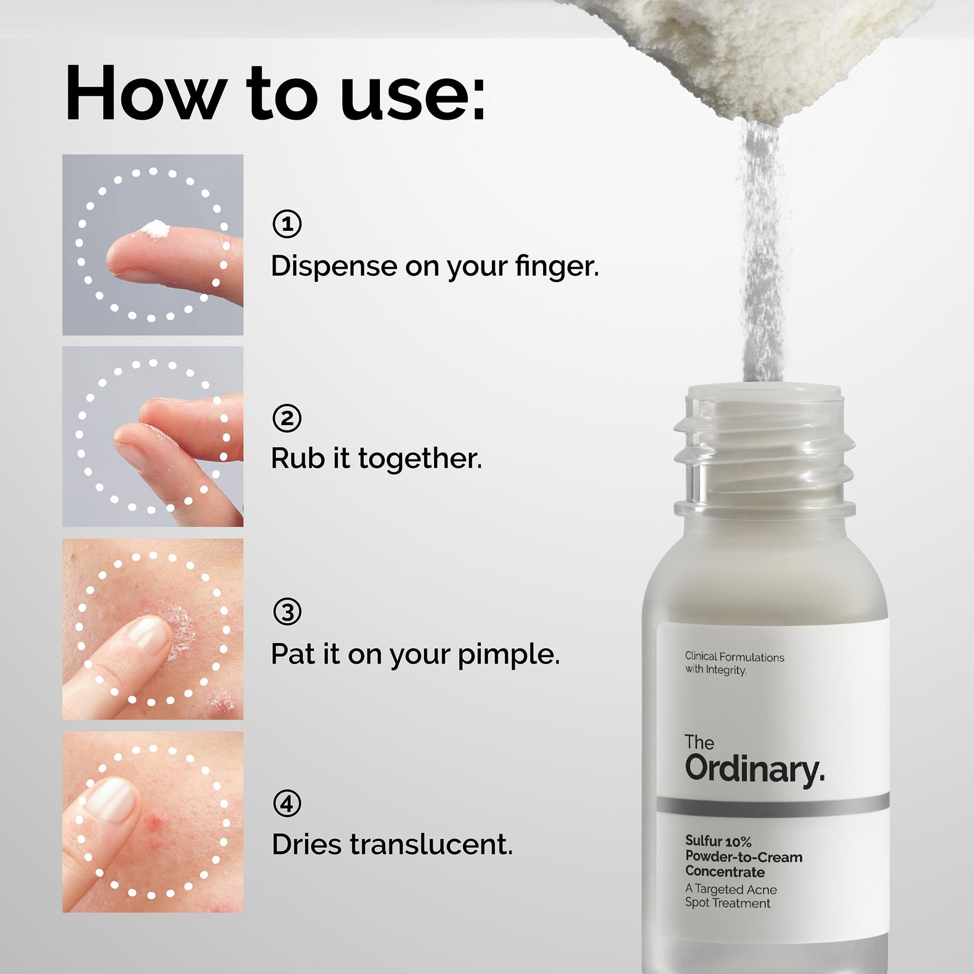 The Ordinary Sulfur 10% Powder-to-Cream Acne Spot Treatment Concentrate, Reduces Pimple Size and Zit Redness, 0.18 Oz The Ordinary buy supplements canada
