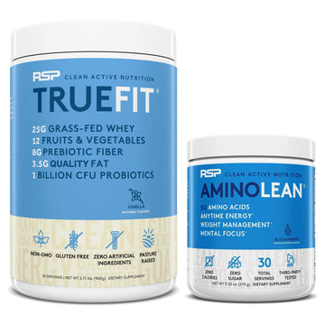 RSP NUTRITION AminoLean Pre Workout Energy (Blue Raspberry 30 Servings) with TrueFit RSP NUTRITION buy supplements canada
