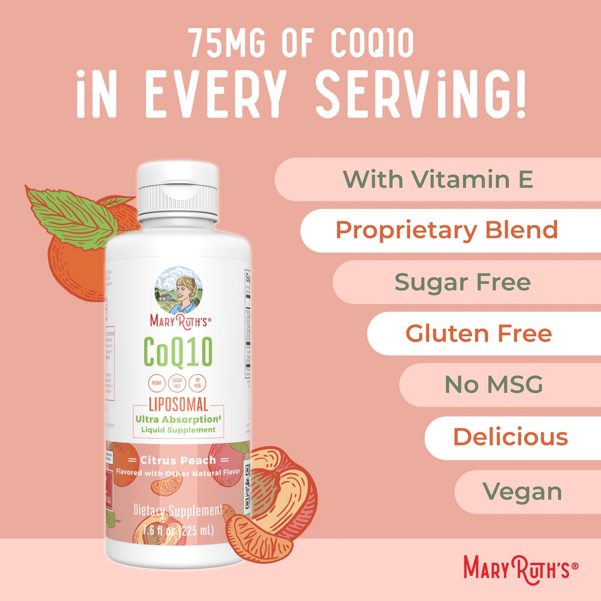 MaryRuth Organics Liquid Vitamin | Coenzyme Q10 Heart Health for Mitochondrial Support and Immune System | Vegan Non-GMO | 7.6 Fl Oz | 45 Servings MARYRUTH'S buy supplements canada