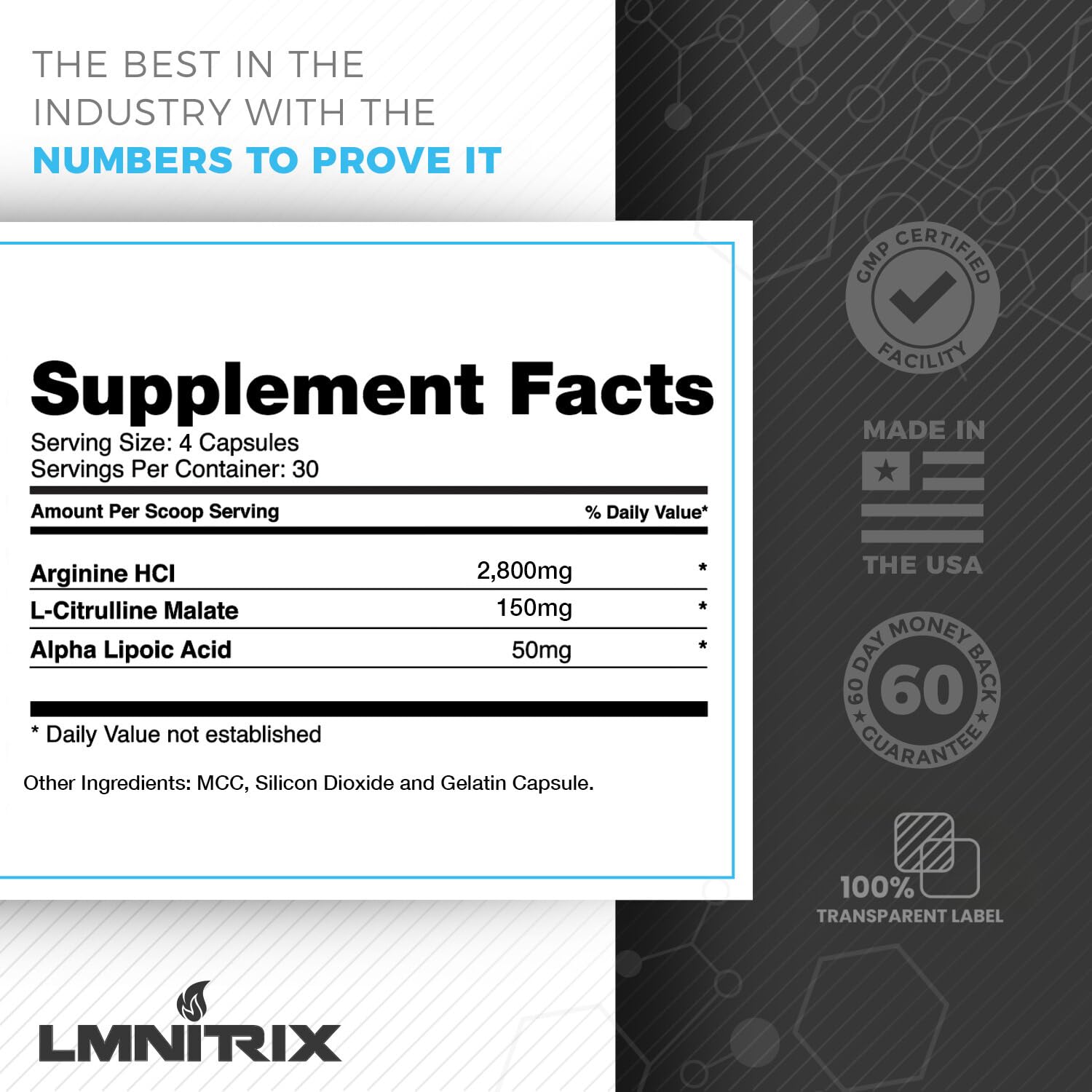 LMNITRIX VEINZ Pills ✮ Nitric Oxide Supplement with L-Arginine, L-Citrulline & ALA LMNITRIX buy supplements canada