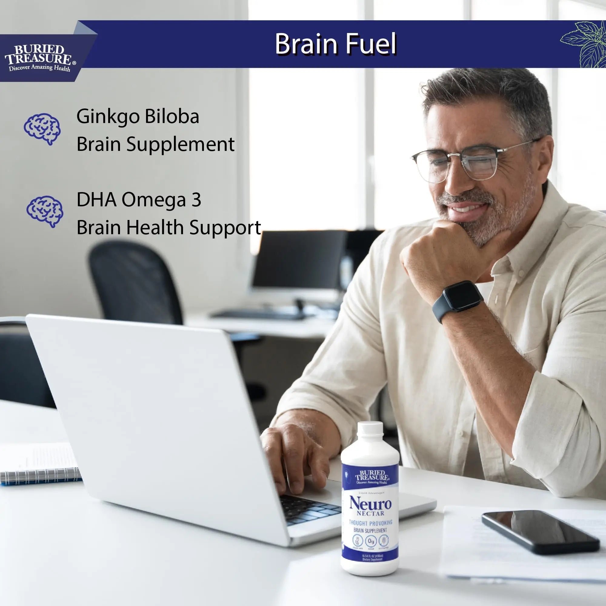 Buried Treasure Neuro Nectar Memory and Mental Focus Supplement 16 oz Buried Treasure buy supplements canada