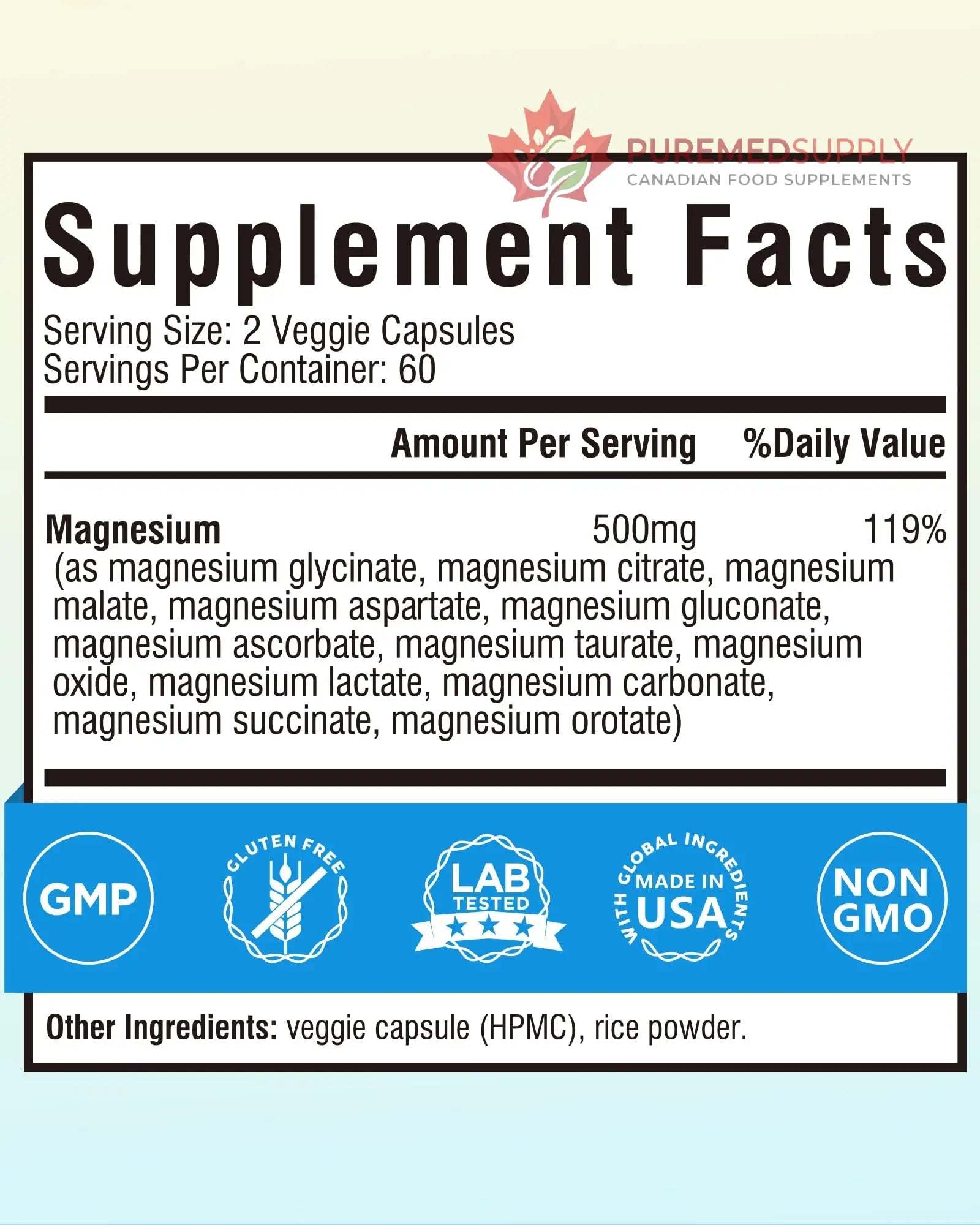 Terranics 12-in-1 Magnesium Complex 500mg, High Absorption Chelated Magnesium Glycinate, Citrate, Malate, Taurate, Orotate & More, for Sleep, Calm, Energy, Heart, Vegan, Non-GMO,120 Capsules Terranics buy supplements canada