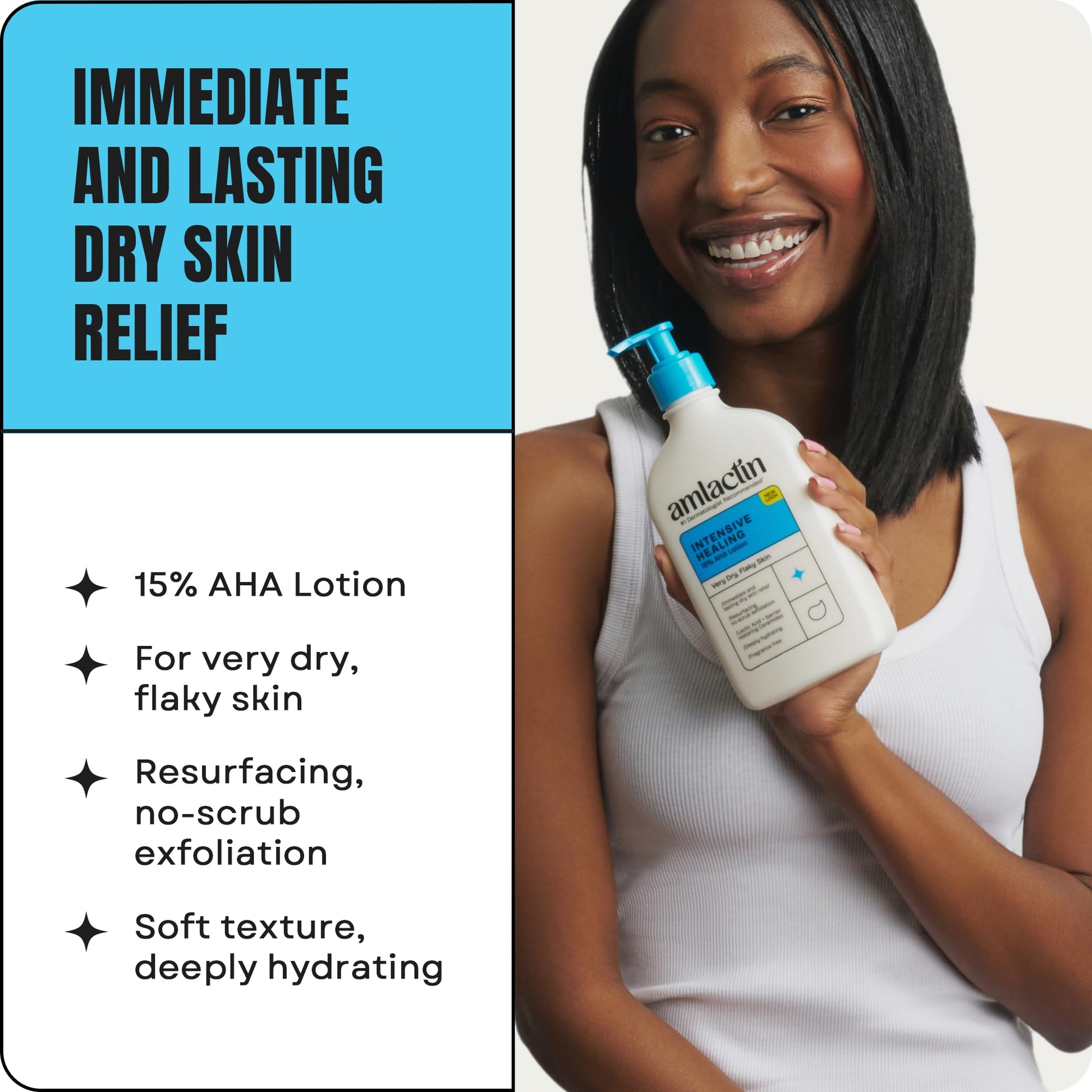 AmLactin Intensive Healing Body Lotion - Therapeutic Lotion for Extremely Dry Skin - No-Scrub Exfoliator and Moisturizer AmLactin buy supplements canada