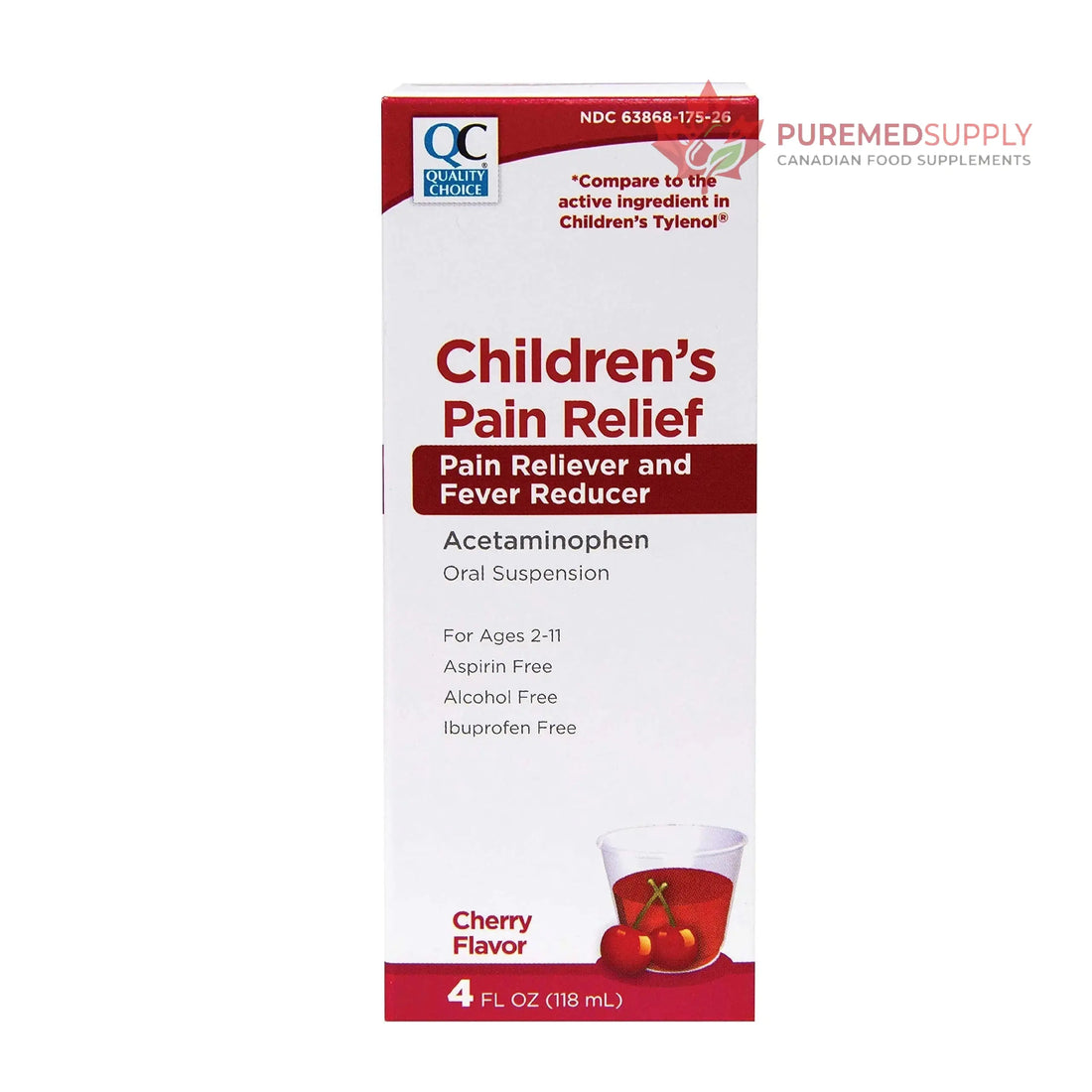 Quality Choice Children's Pain Relief & Fever Reducer for Kids, 4fl oz Acetaminophen 160mg per 5ml, Ibuprofen & Aspirin Free, Liquid Cold and Flu Medicine for Kids, Regular Strength OTC Medication Quality Choice buy supplements canada