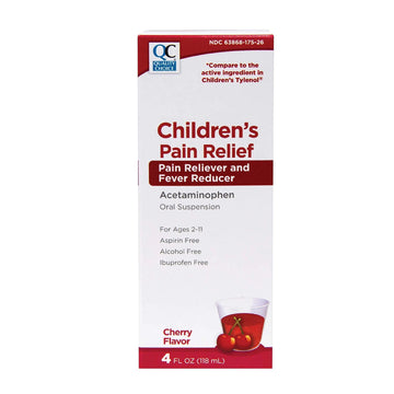 Quality Choice Children's Pain Relief & Fever Reducer for Kids, 4fl oz Acetaminophen 160mg per 5ml, Ibuprofen & Aspirin Free, Liquid Cold and Flu Medicine for Kids, Regular Strength OTC Medication Quality Choice buy supplements canada