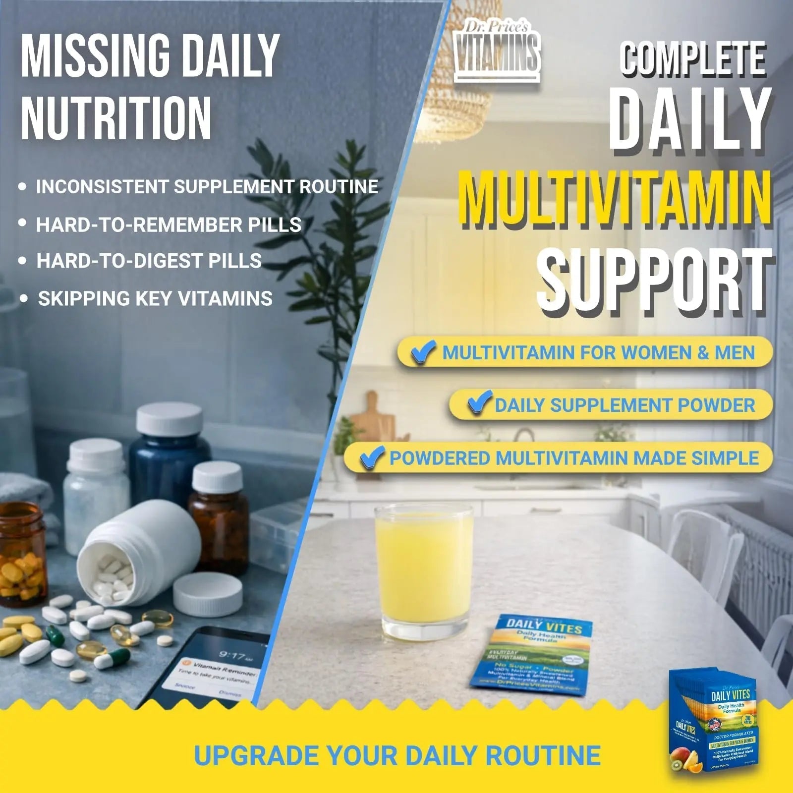 Dr. Price's Multivitamin for Women and Men | Tropical 30 Servings | Daily Supplement Powder with Vitamin C, B Complex & Minerals | Dr. Price's Vitamins buy supplements canada