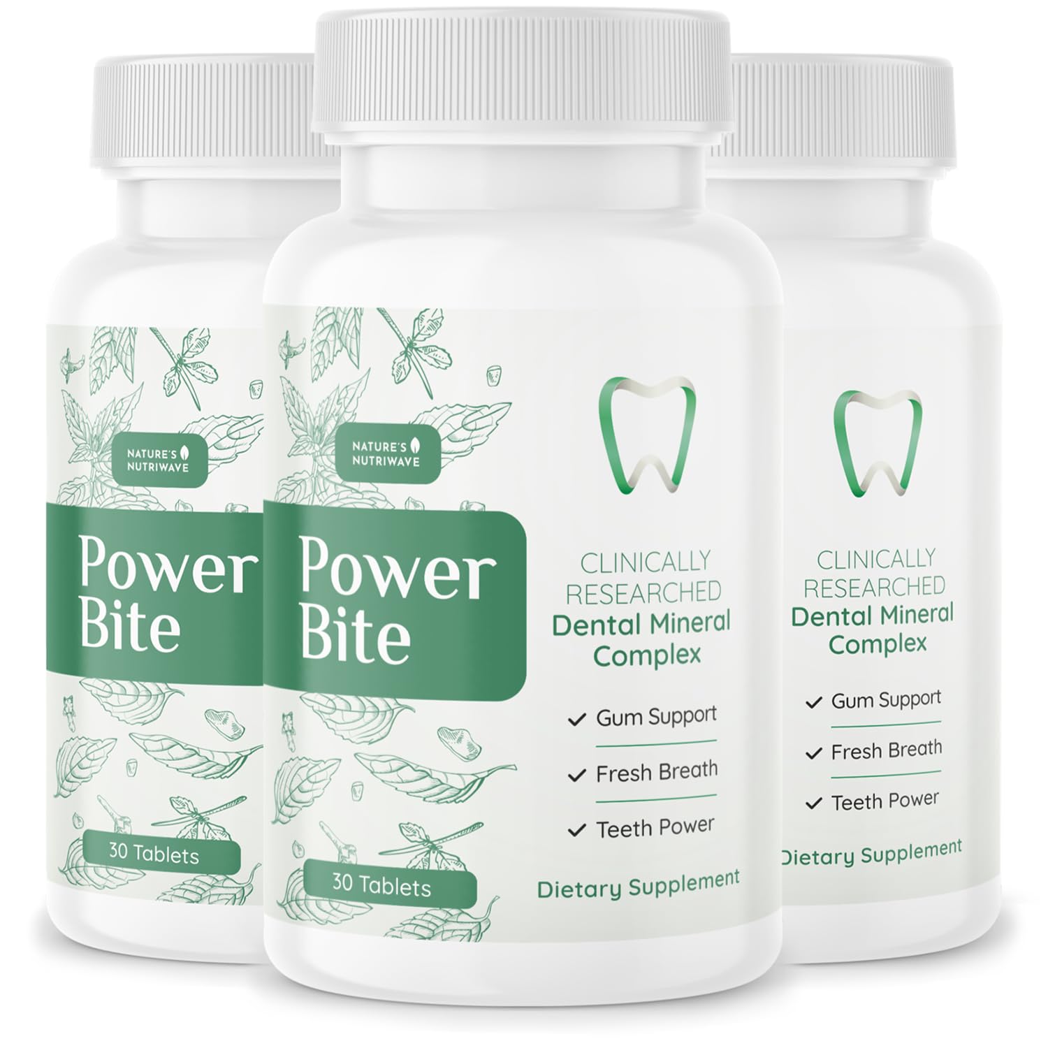 Power Bite Tablets – Mineral Complex with Calcium, Xylitol, Myrrh & Clove Oil – Natural Chewable Formula – Made in USA, Non-GMO, GMP Certified – 30 Tablets – 3 Month Supply Nature’s NutriWave buy supplements canada