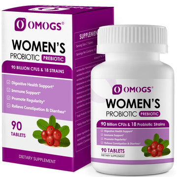 OMOGS Women's Probiotic, with Cranberry Extract, Organic Prebiotics & Vitamin C, 90 Billion CFUs,18 Strains, Help for Boost Immune, Digestive, Gut Health & Women's Health OMOGS buy supplements canada