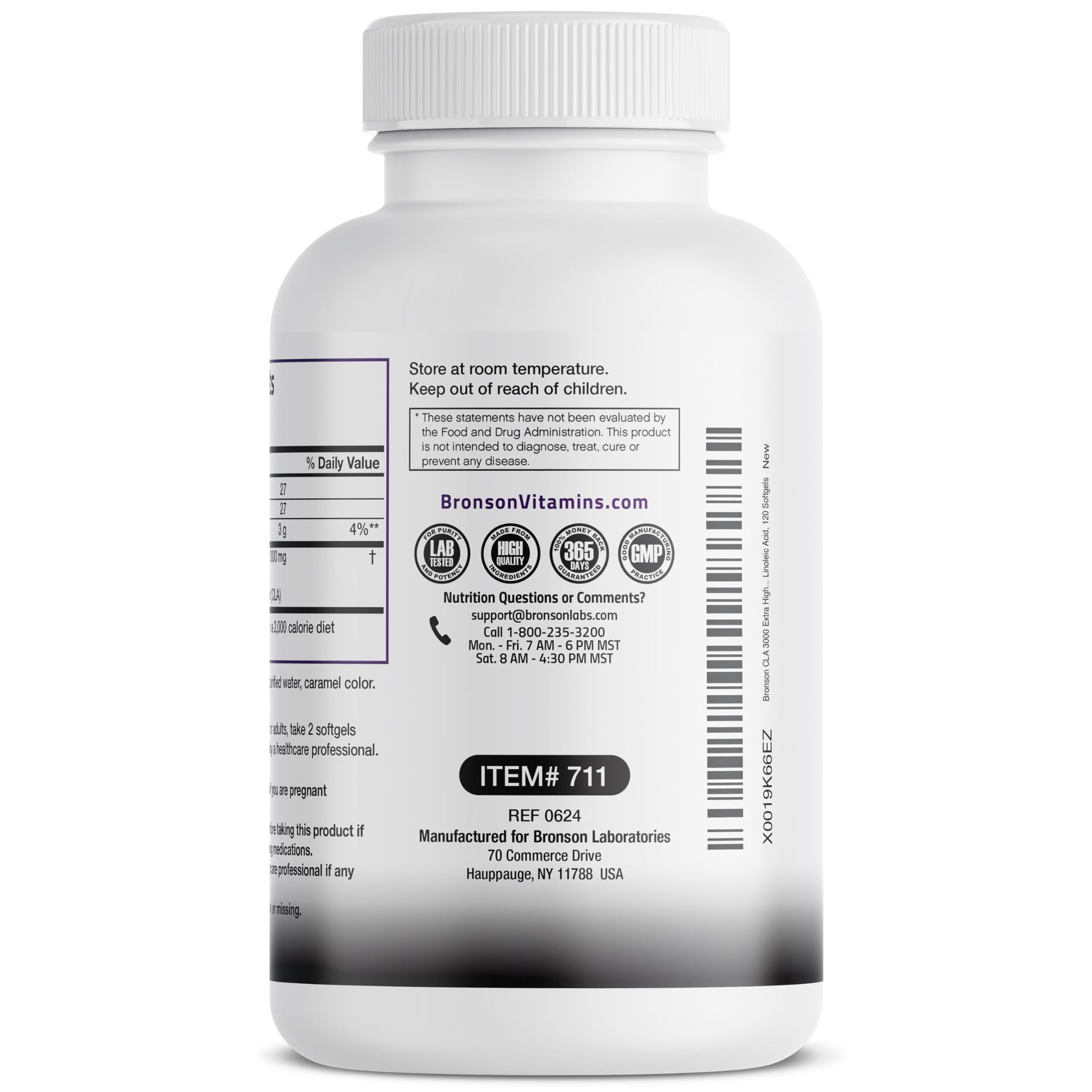 Bronson CLA 3000 Extra High Potency Supports Healthy Weight Management Lean Muscle Mass Non-Stimulating Bronson buy supplements canada