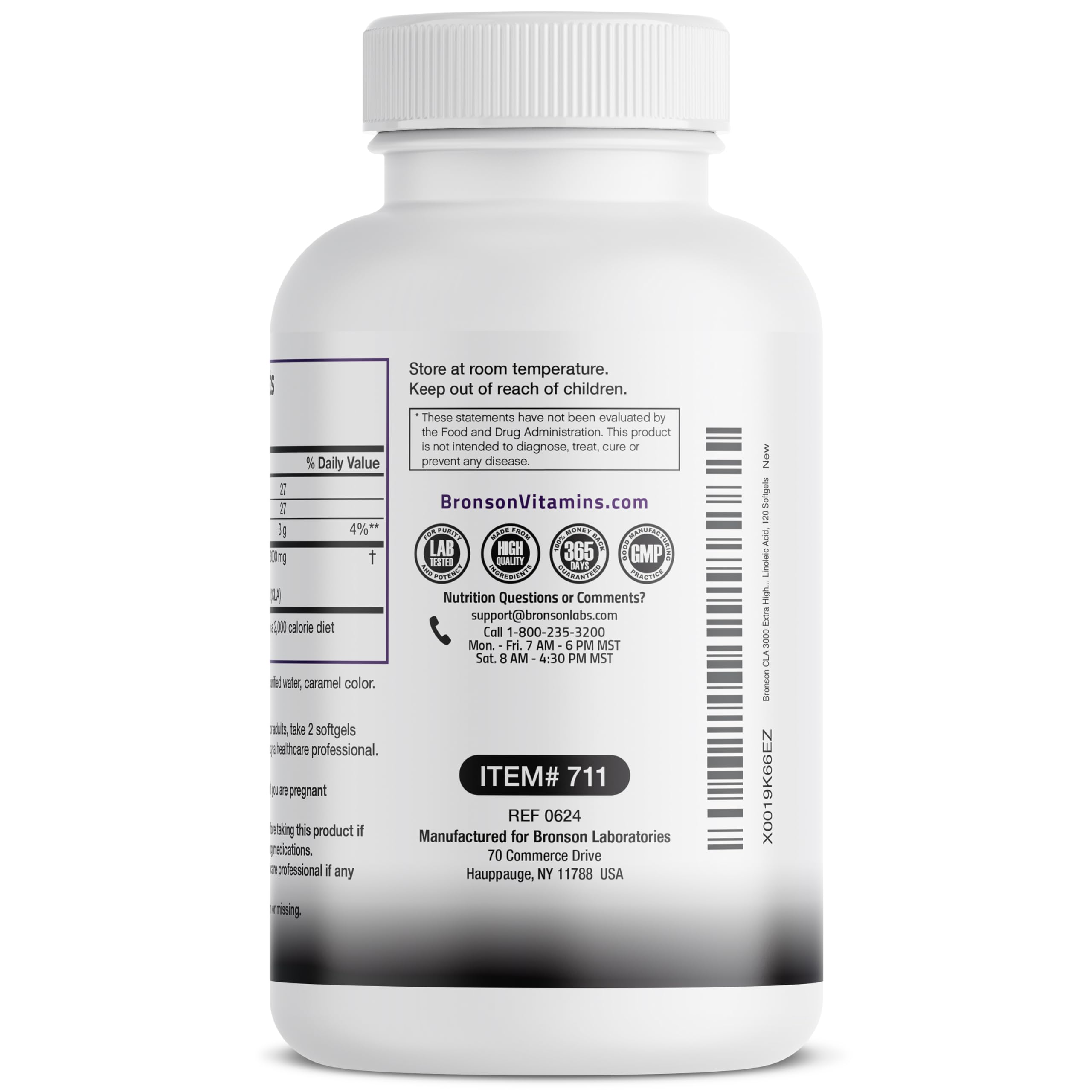 Bronson CLA 3000 Extra High Potency Supports Healthy Weight Management Lean Muscle Mass Non-Stimulating Bronson buy supplements canada