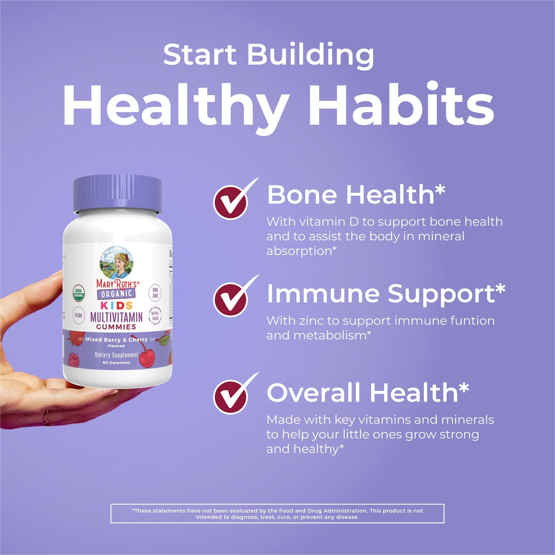 MARYRUTH'S Kids Vitamins | Multi | 1 Month Supply | Multivitamin Gummies for Ages 4+ | Multivitamin for Kids | Vegan | Only 2 Gummies a Day | 60 Count MARYRUTH'S buy supplements canada