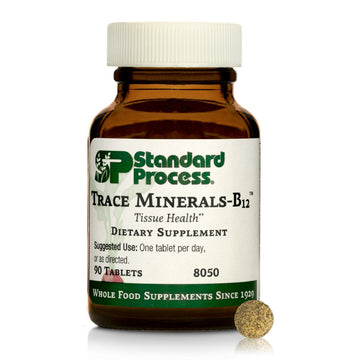 Standard Process Trace Minerals-B12 - Thyroid & Cell Functioning Support with Iodine, Zinc & Copper - Cartilage & Bone Health Aid - Non-Dairy & Non-Soy - 90 Tablets (90 Servings) Standard Process Inc. buy supplements canada