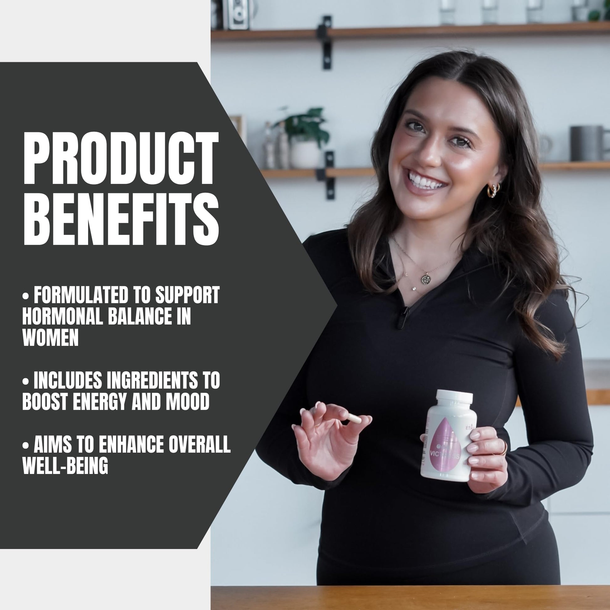 Sweat Ethic Victress, Hormone Balance Support for Women with KSM-66 Ashwagandha, DIM, Biotin, Folic Acid, Dandelion Root, Cayenne Pepper & Vitamin D3, Daily Wellness Formula, 90 Easy to Take Capsules Sweat Ethic buy supplements canada