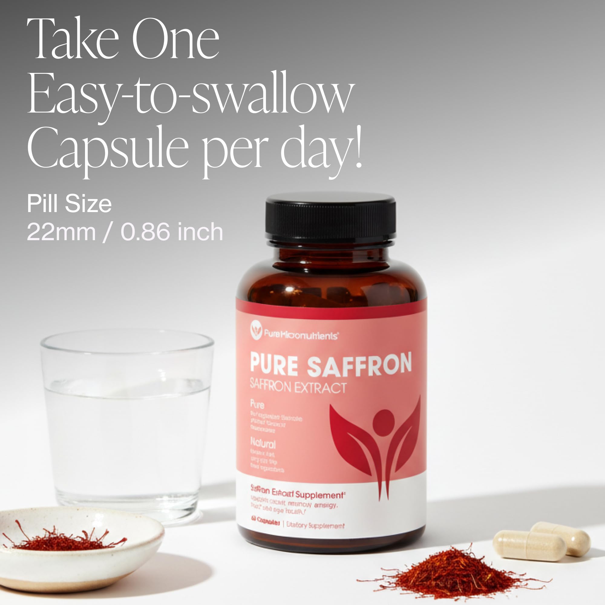 Saffron Supplements - 100% Pure Saffron Extract Capsules - Boost Energy & Mood, Support Eye & Heart Health Pure Micronutrients buy supplements canada